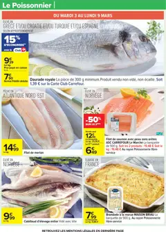 Carrefour - Prévisualisation de Carrefour catalogue de la semaine 10 valide à partir de 03.03.2026 | Page: 32 | Produits: Daurade, Poissonnerie, Filet de saumon, Daurade royale
