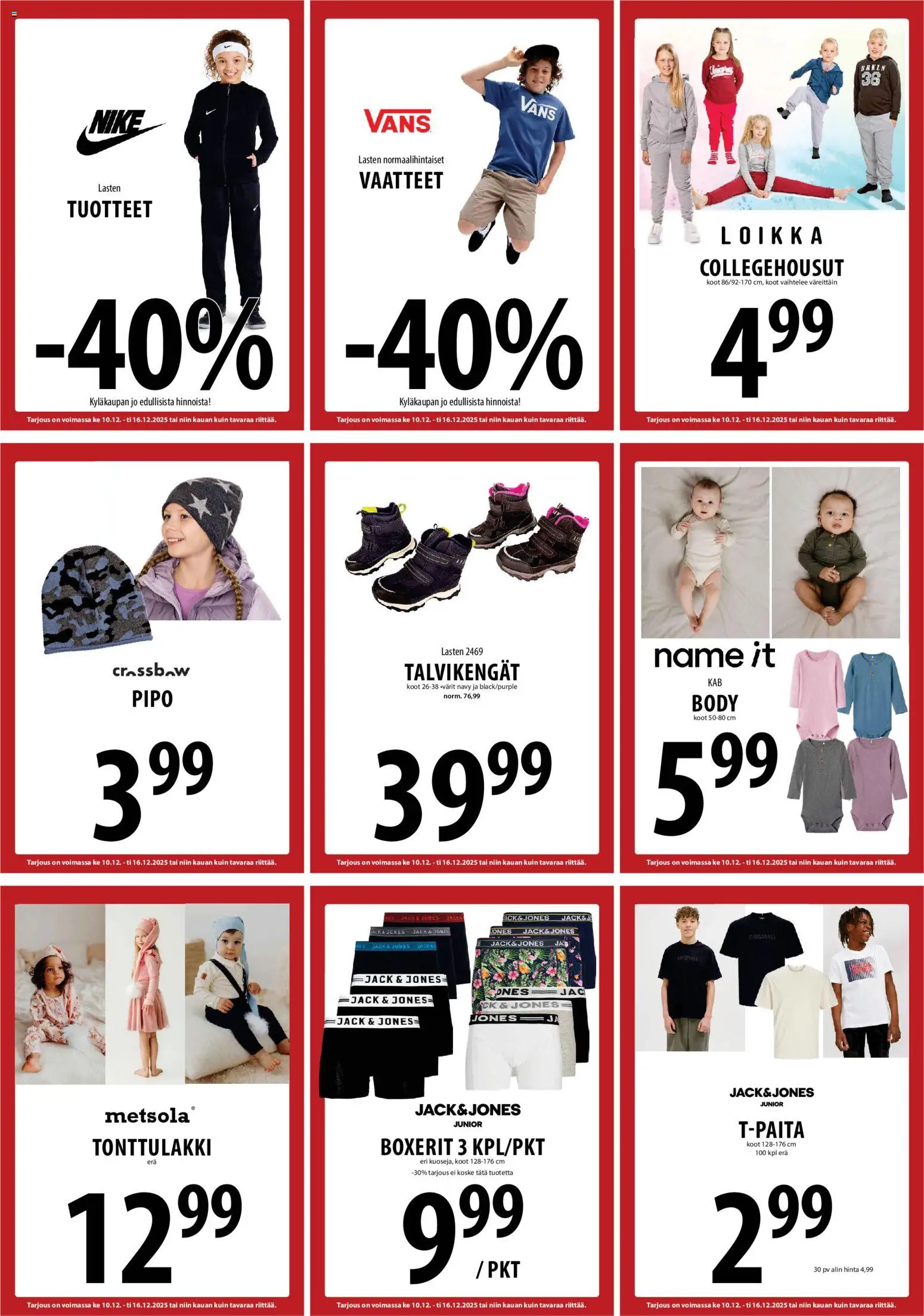 Tuuri tarjoukset – voimassa 10.12.2025 alkaen | Sivu: 29 | Tuotteet: Vaatteet, Talvikengät, Pipo