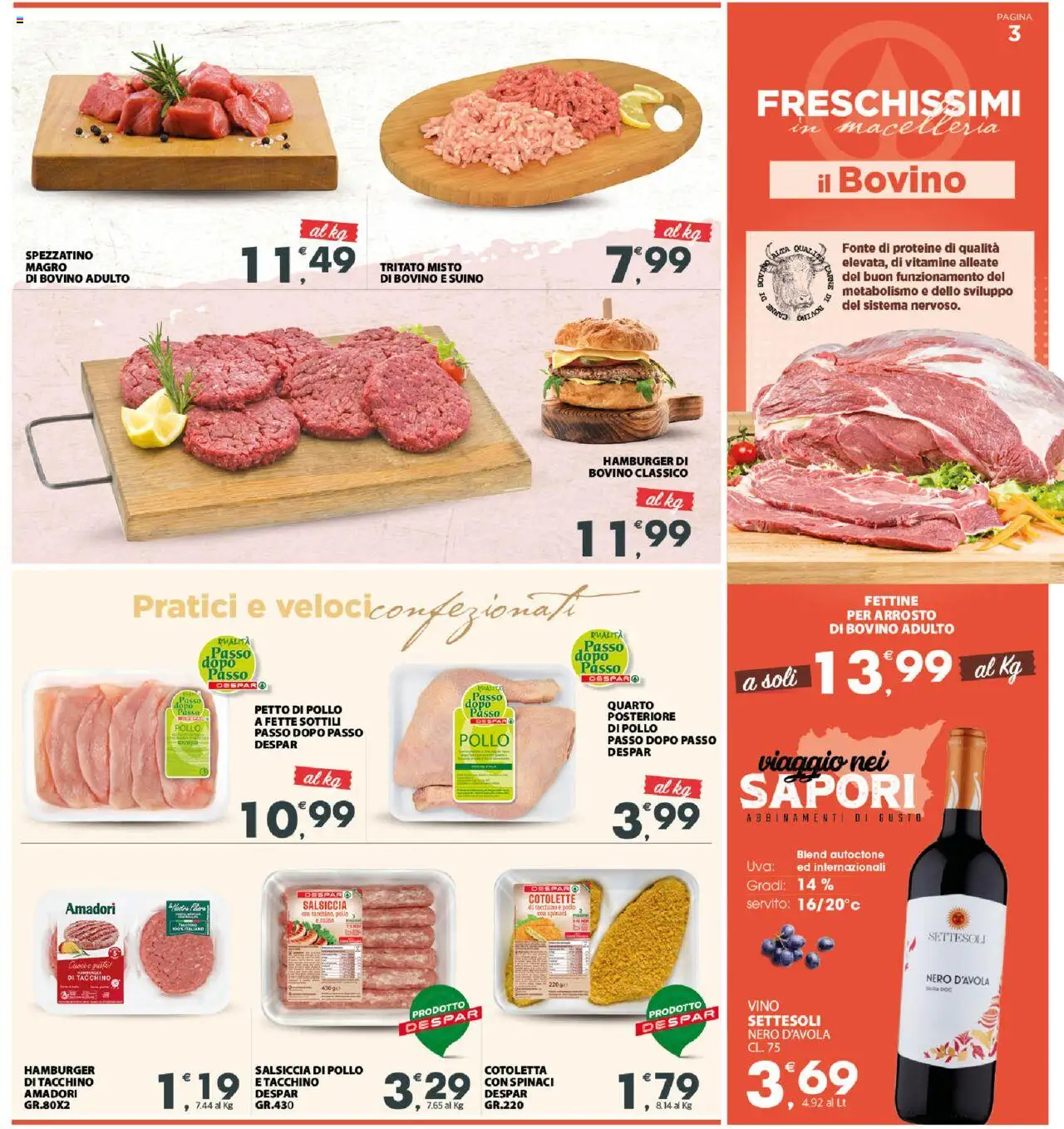 Volantino Interspar del 18.08.2025 | Pagina: 3 | Prodotti: Pollo, Suino, Salsiccia, Hamburger