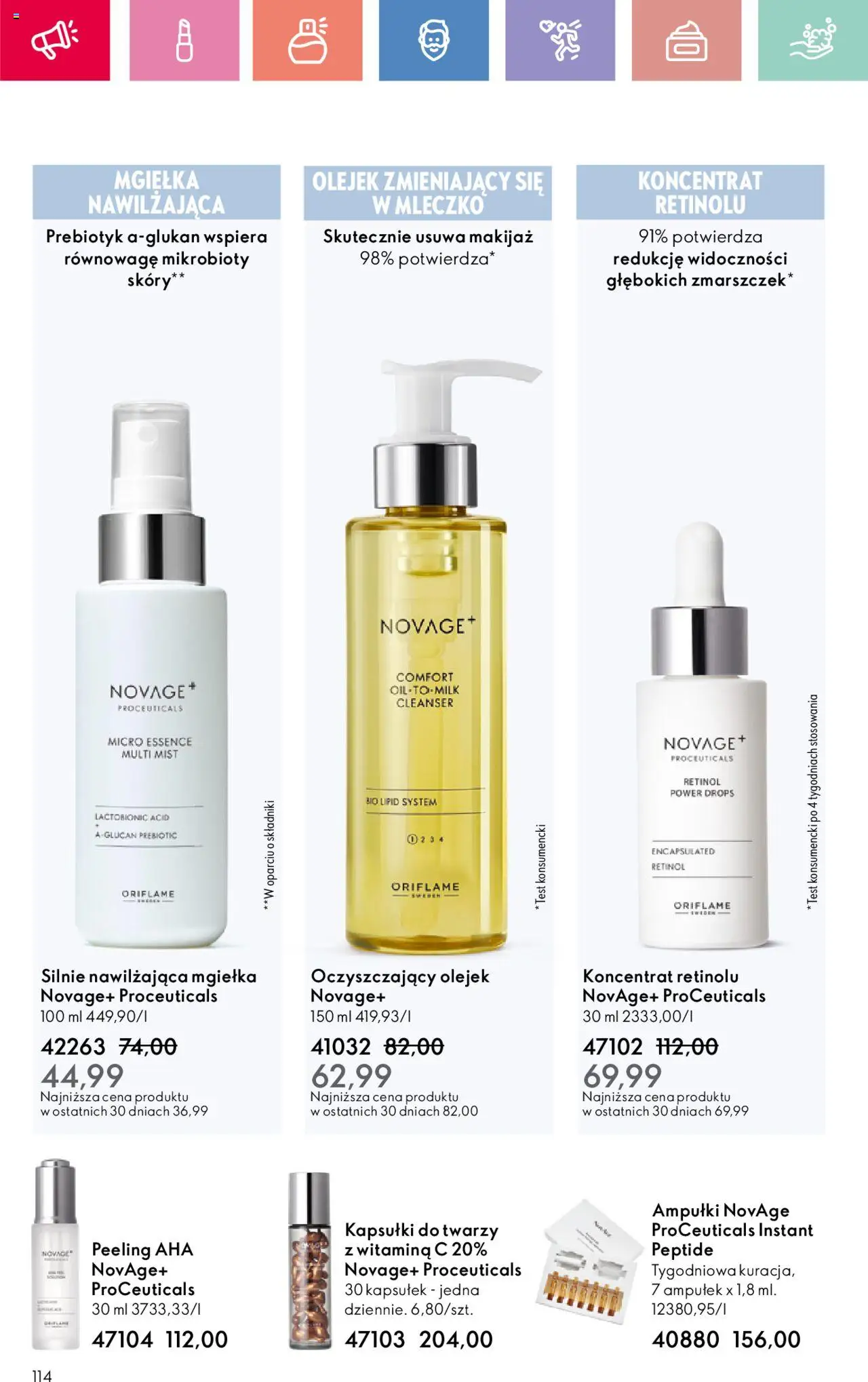 Oriflame Katalog 11 2025 od 27.07.2025 | Strona: 114 | Produkty: Makijaż, Peeling, Ampułki