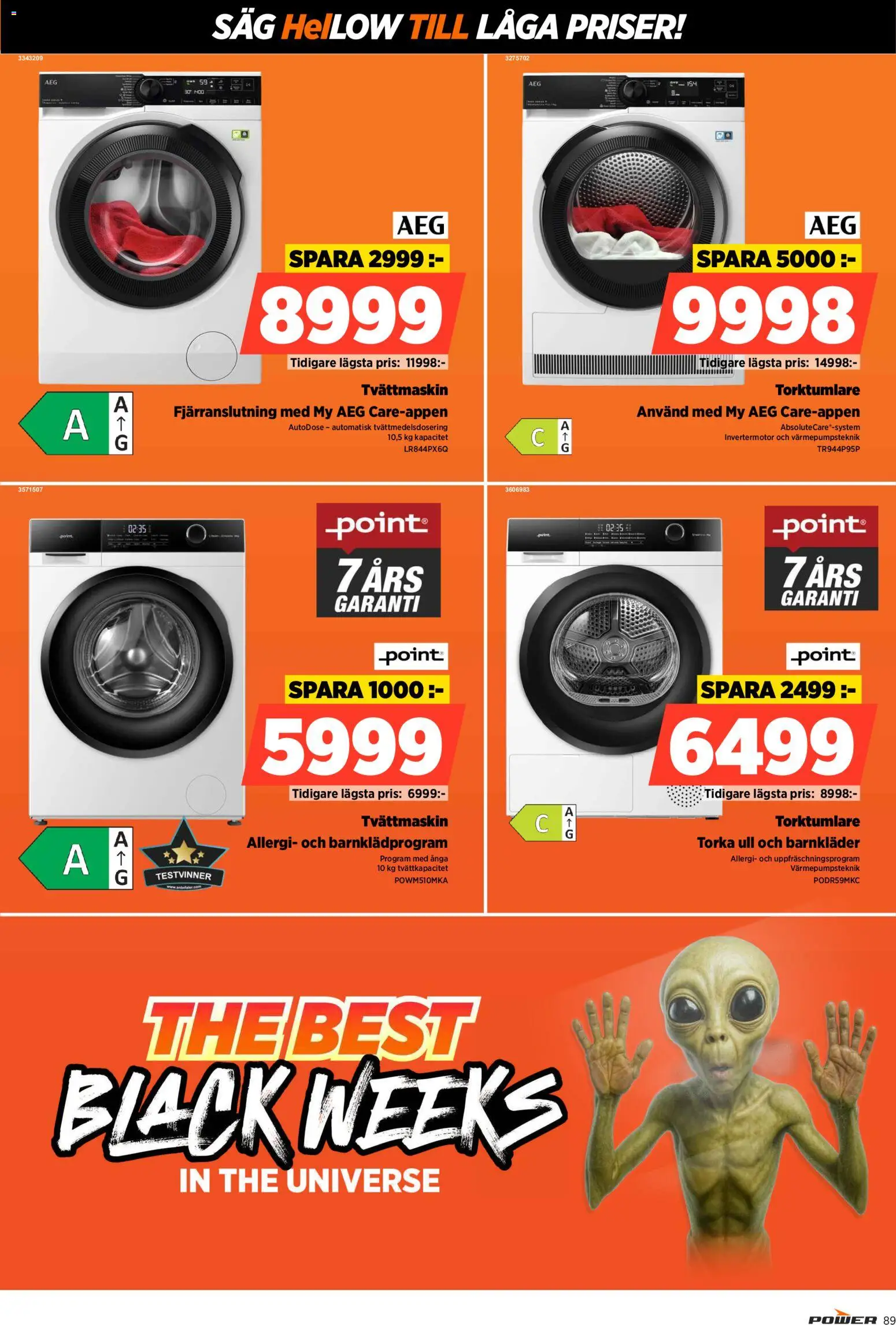 Power reklamblad aktuell från 17.11.2025 | Sida: 89 | Produkter: Såg, Tvättmaskin, Torktumlare