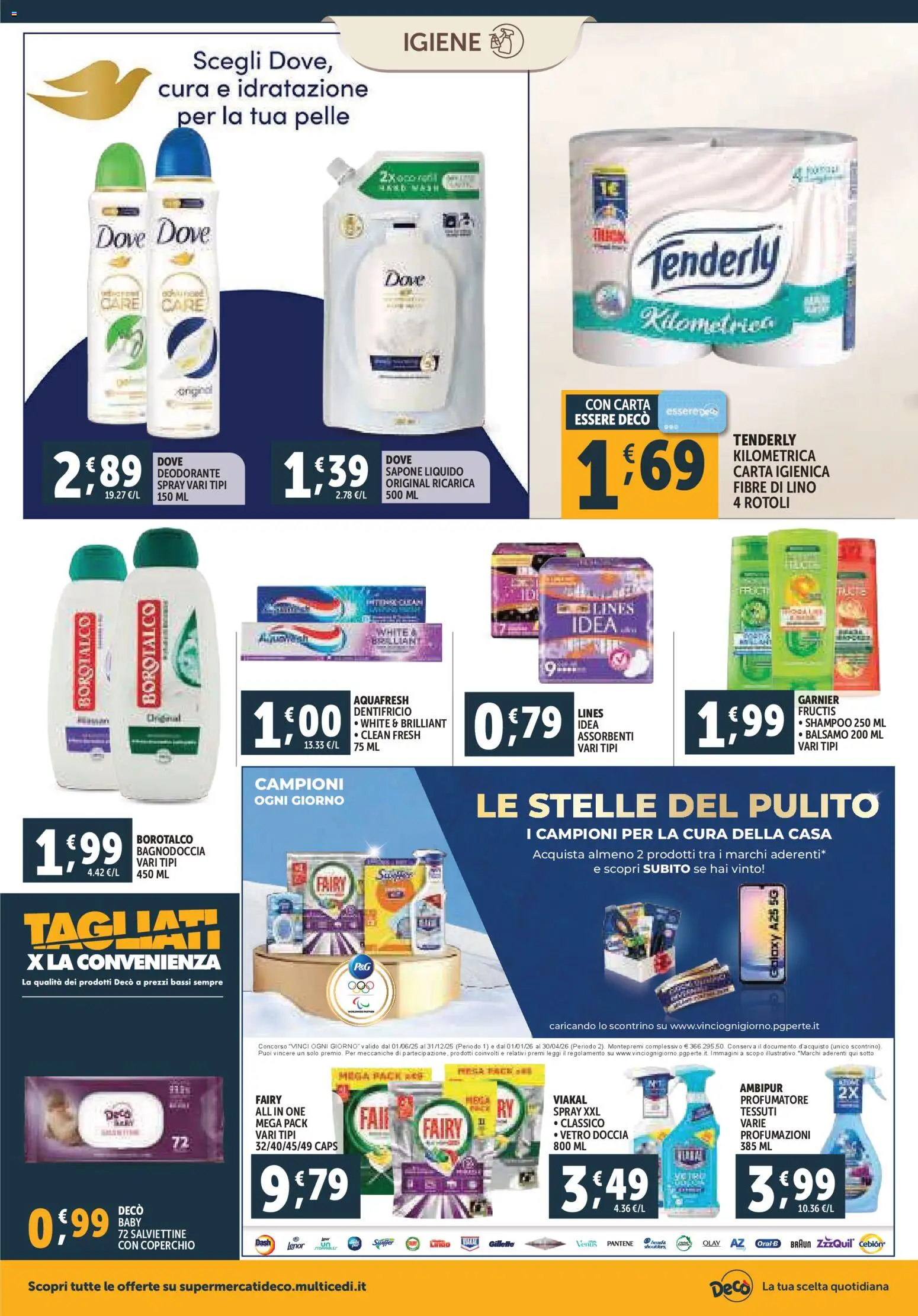 Volantino Decò del 20.11.2025 | Pagina: 18 | Prodotti: Shampoo, Carta igienica, Deodorante, Doccia