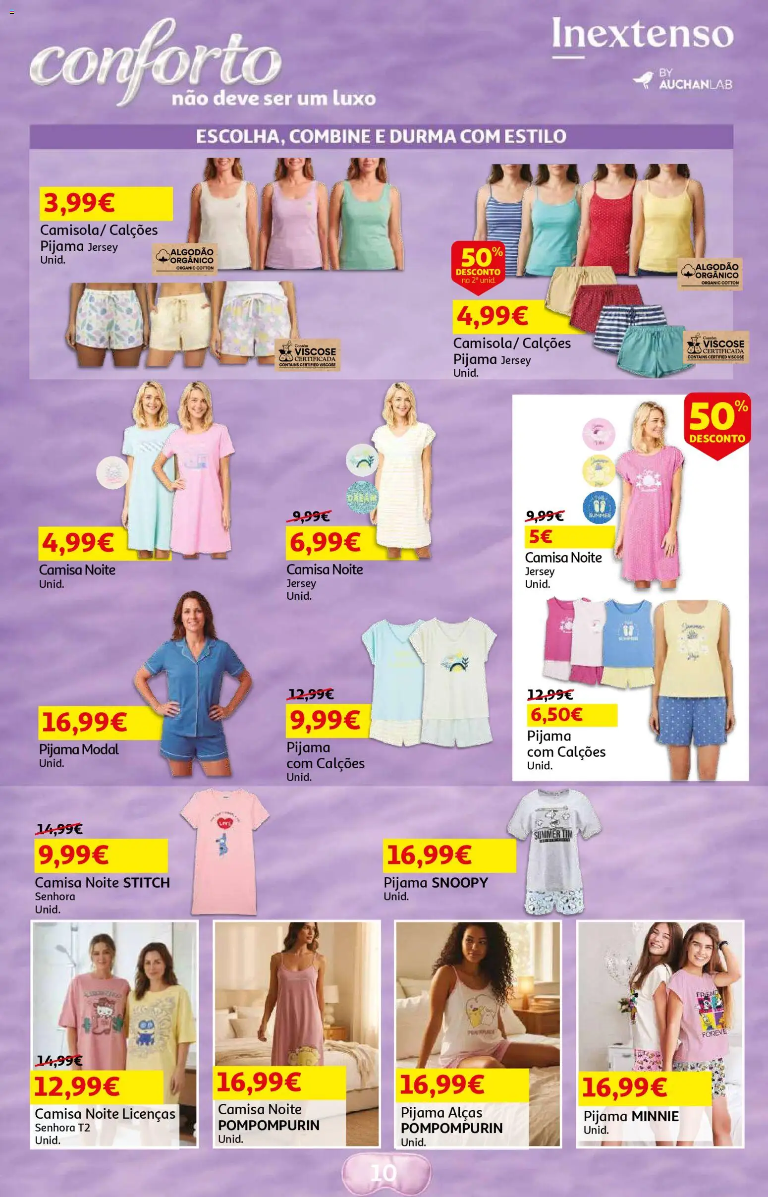 Auchan - Beleza Interiores Spring │ válido de 21.04.2026 | Página: 10 | Produtos: Algodão, Calções, Camisa