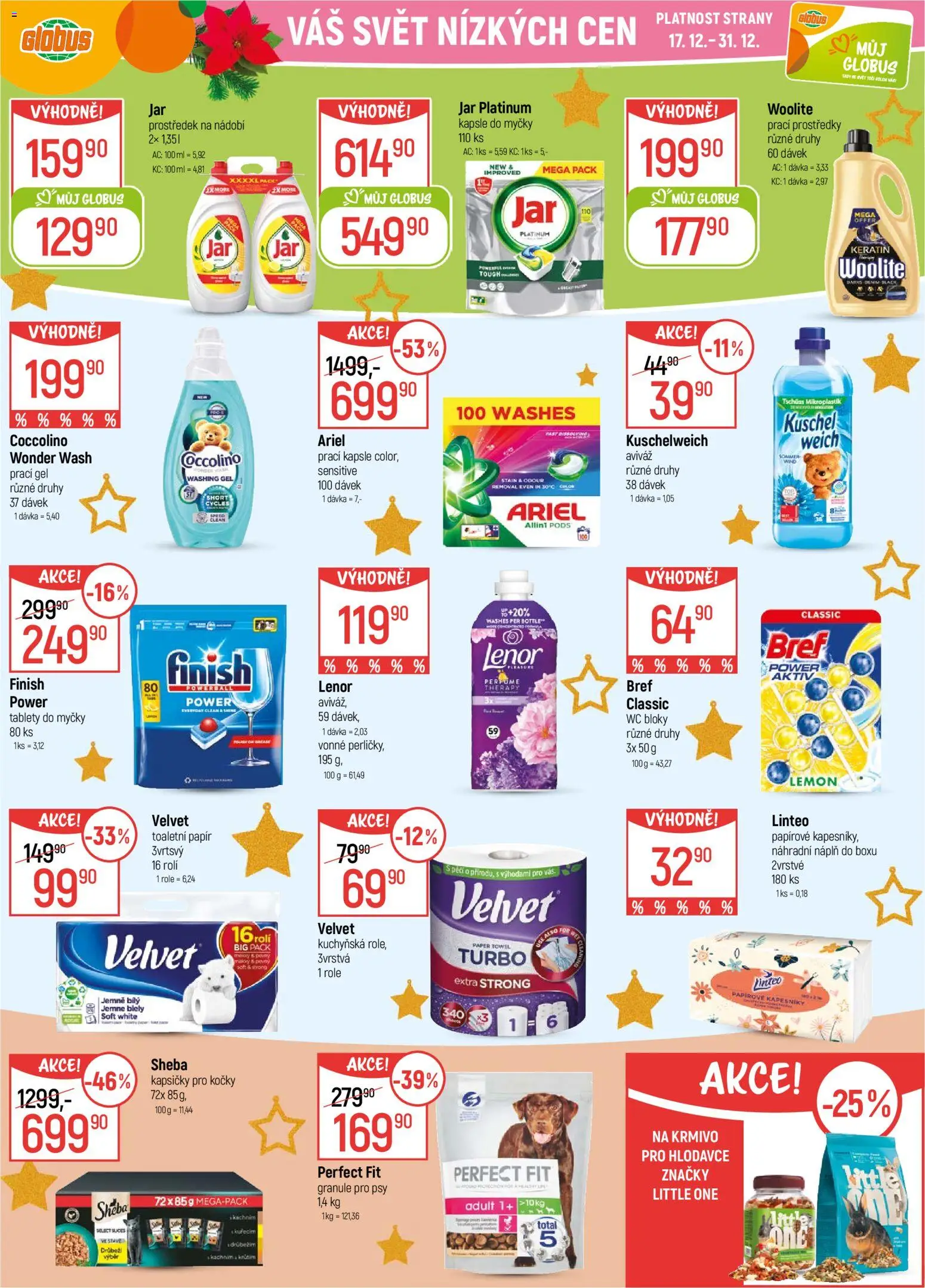 Globus leták - Praha Zličín od 17.12.2025 | Strana: 38 | Produkty: Lenor, Granule pro psy, Granule, Kapsle do myčky