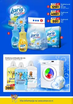 Aman katalog - pregled Aman kataloga - važi od 16.03.2026 | Strana: 42 | Proizvode: Miris, Prašak za veš, Coccolino, Omekšivač za veš