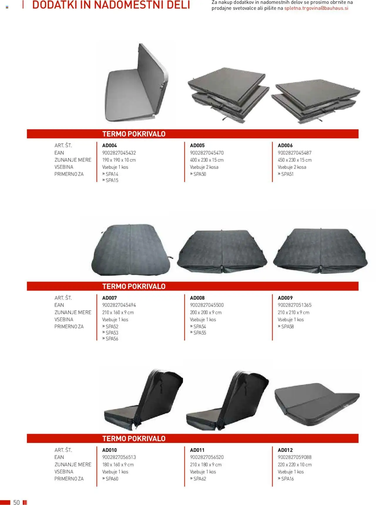 Bauhaus katalog wellness │ velja od 01.01.2025 | Stran: 50 | Izdelki: Kos