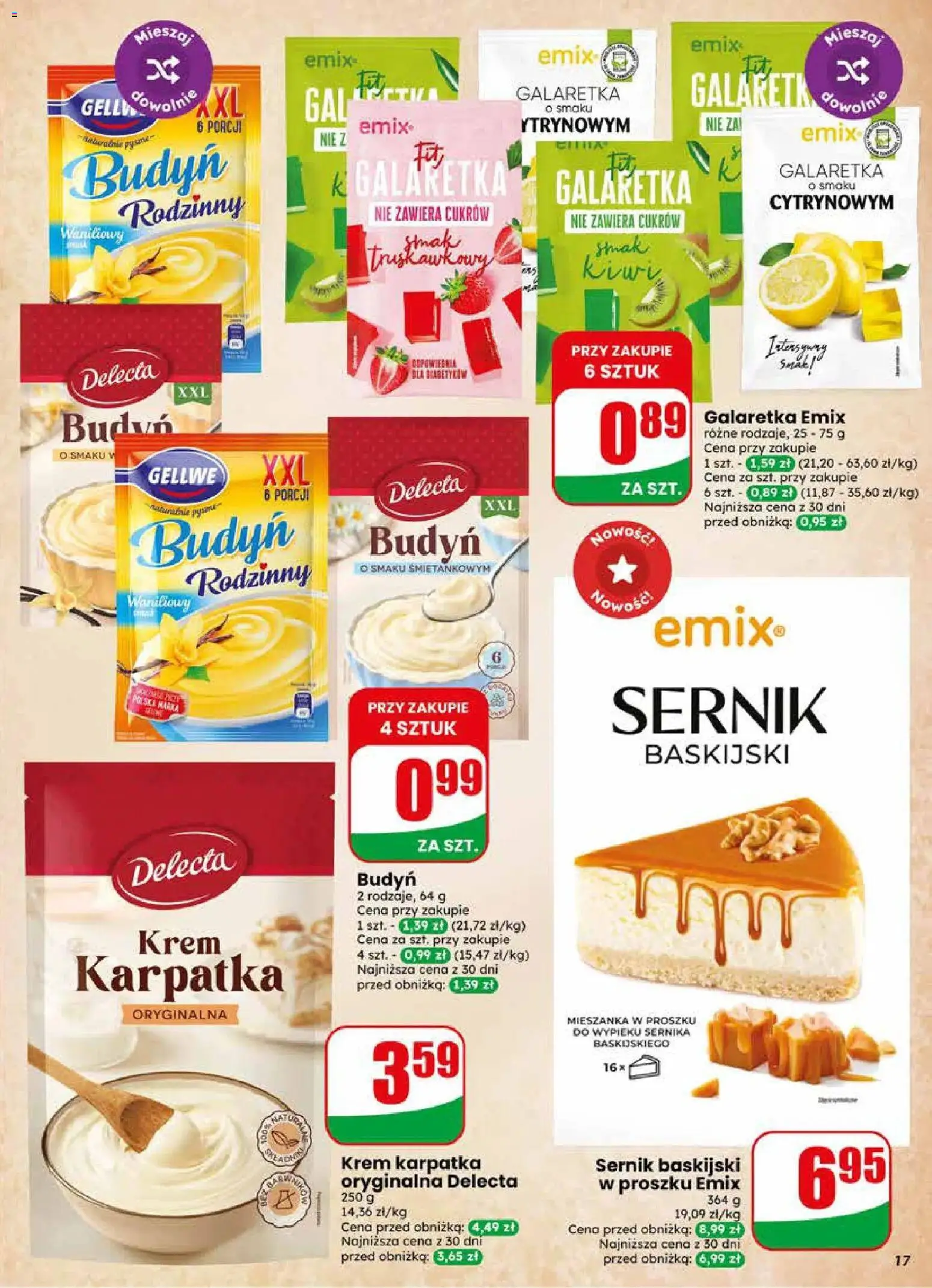 Dino gazetka od 22.04.2026 | Strona: 17 | Produkty: Galaretka, Krem