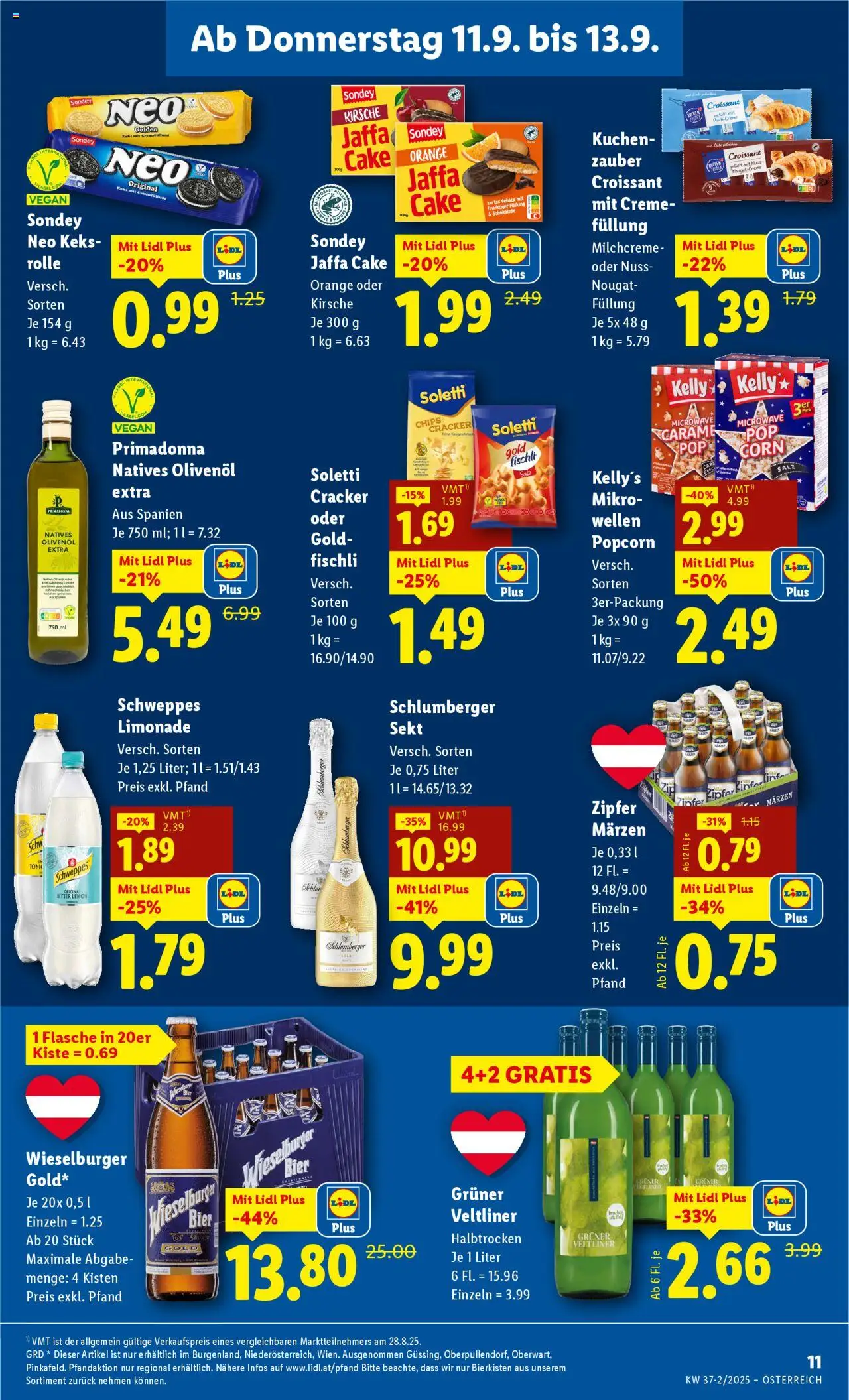 Lidl Flugblatt - Eisenstadt, Ebenfurth, Mattersburg gültig ab 11.09.2025 | Seite: 13 | Produkte: Chips, Salz, Creme, Schokolade