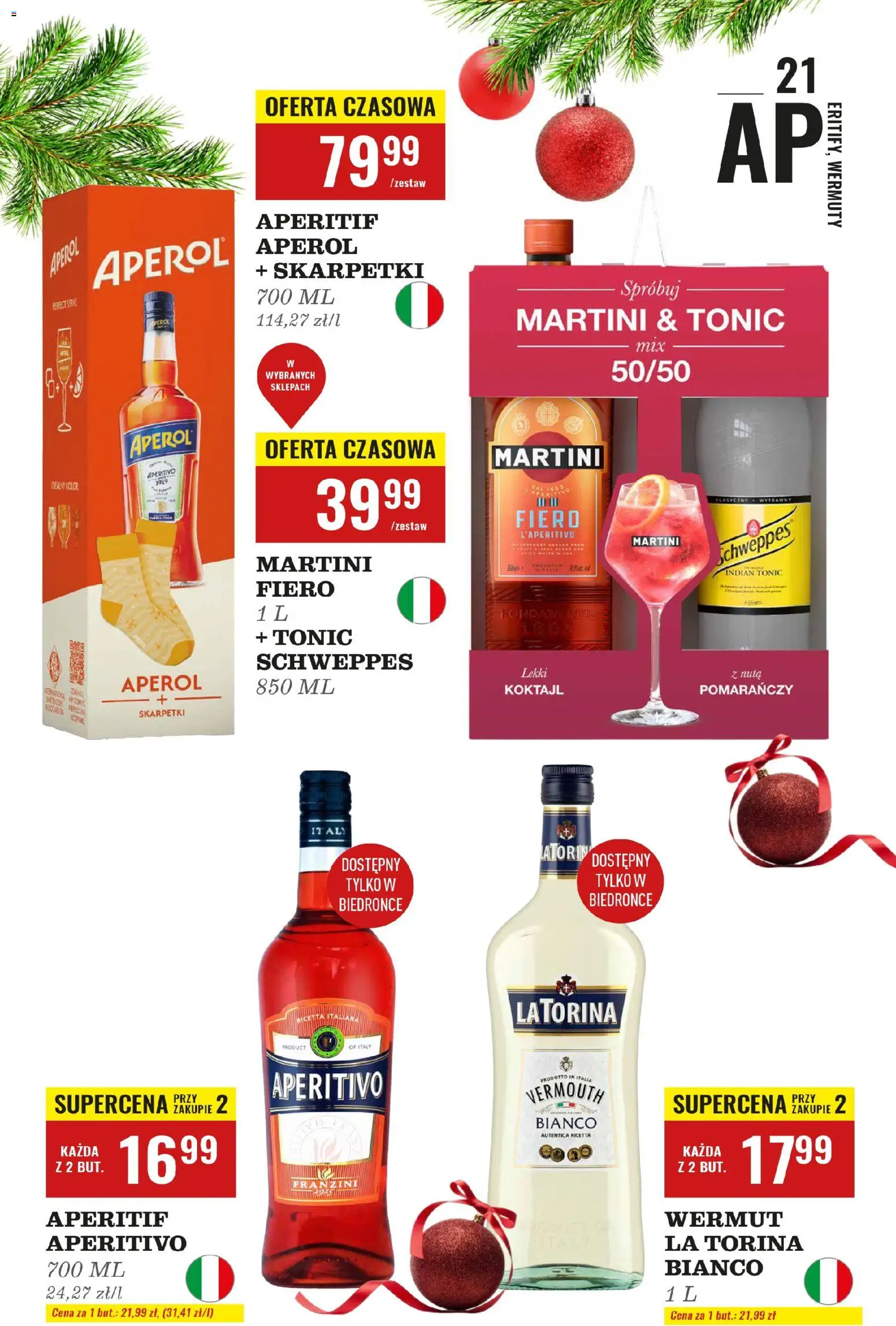 Biedronka gazetka - Czas na toast od 01.12.2025 | Strona: 28 | Produkty: Martini, Skarpetki, Aperol