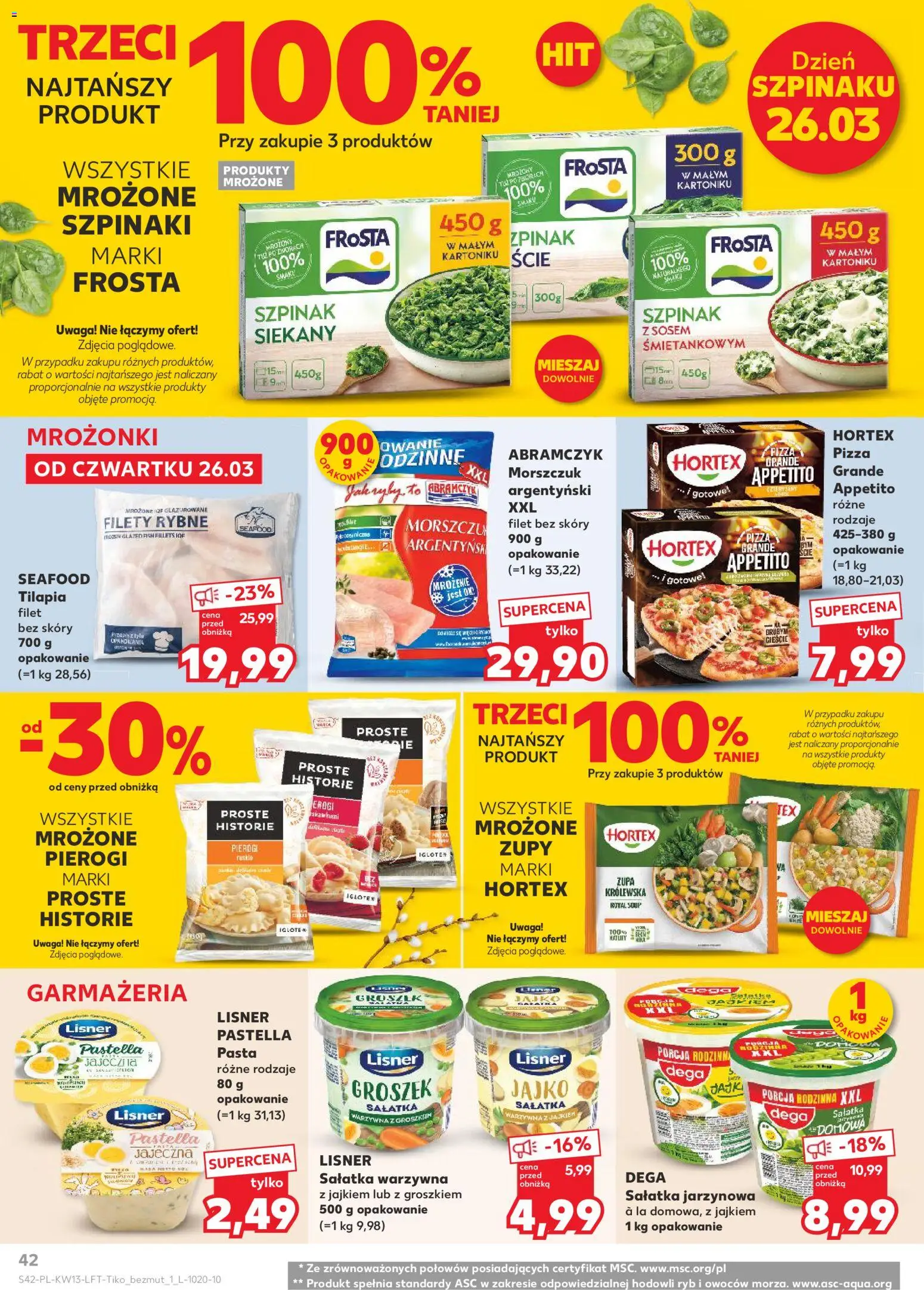Kaufland Polsko leták od 26.03.2026 | Strana: 42 | Produkty: Pizza, Filet