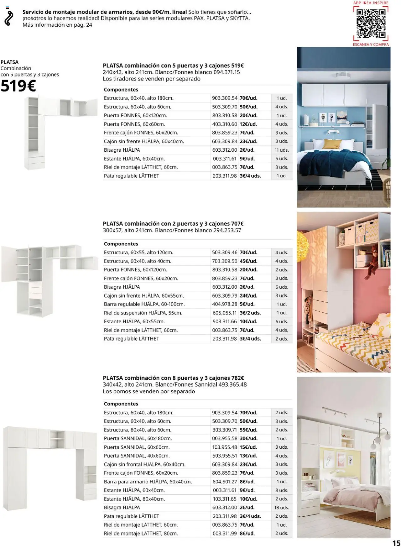 Catálogo IKEA Platsa │ válido desde el 06.02.2025 | Página: 15 | Productos: Estante, Armario