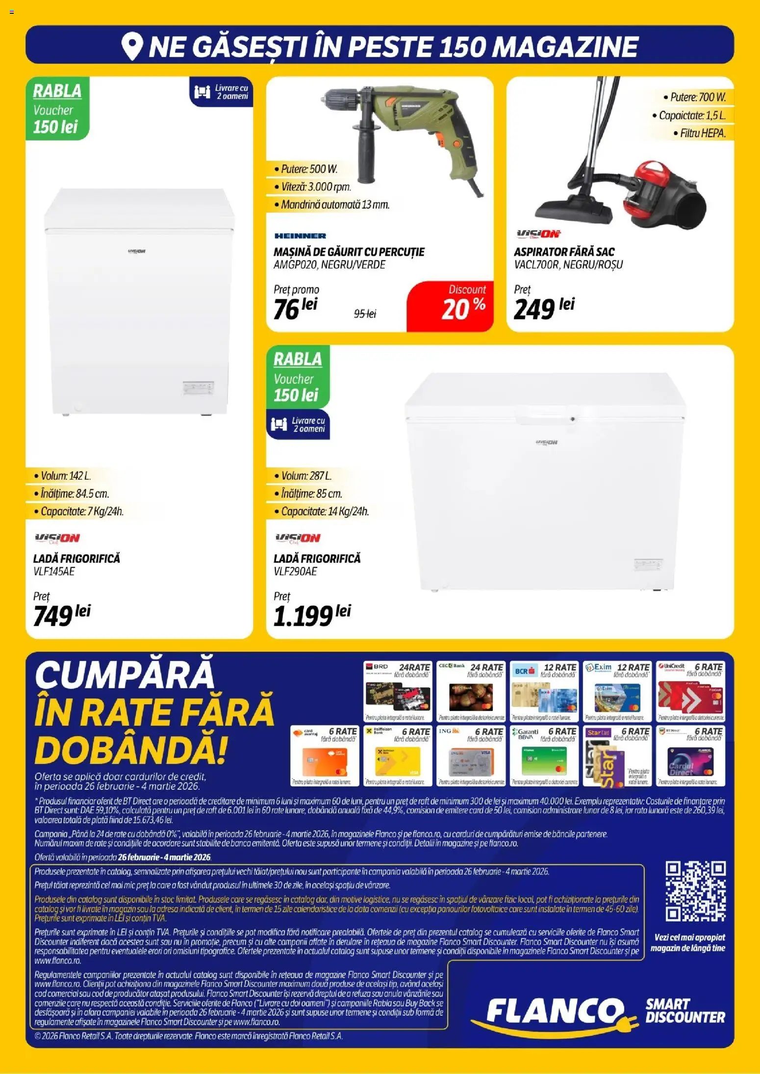 Noul catalog Flanco – valabil de la 26.02.2026 | Pagină: 25 | Produse: Bancă, Rață, Pește, Ladă frigorifică