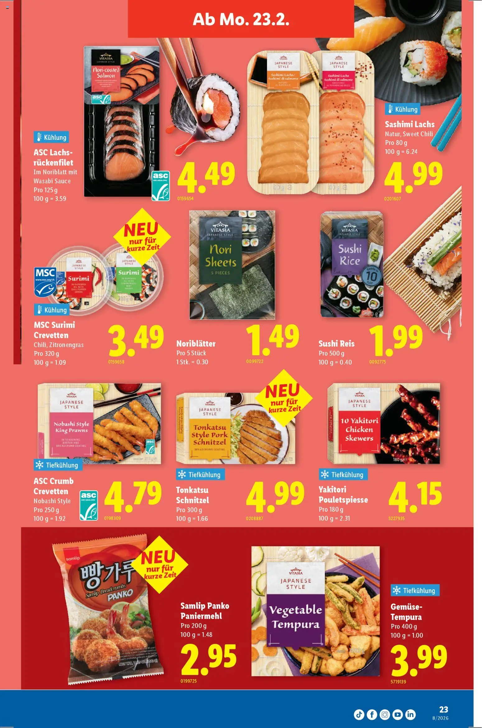 Lidl Aktionen – gültig ab 19.02.2026 | Seite: 23 | Produkte: Zitronengras, Lachs, Chili, Gemüse