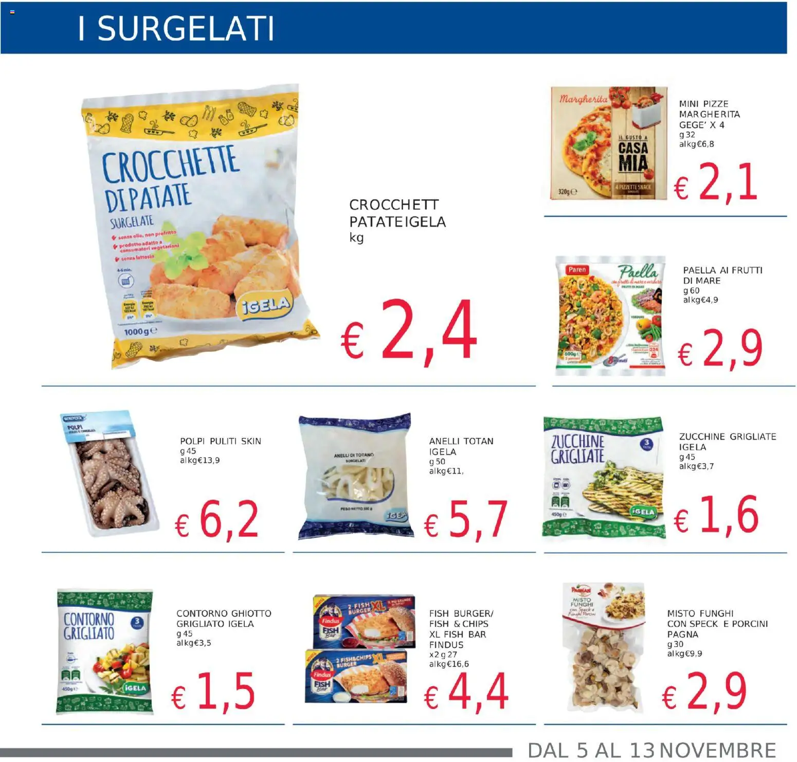 Volantino Coal del 05.11.2025 | Pagina: 5 | Prodotti: Patate, Funghi, Crocchette, Paella