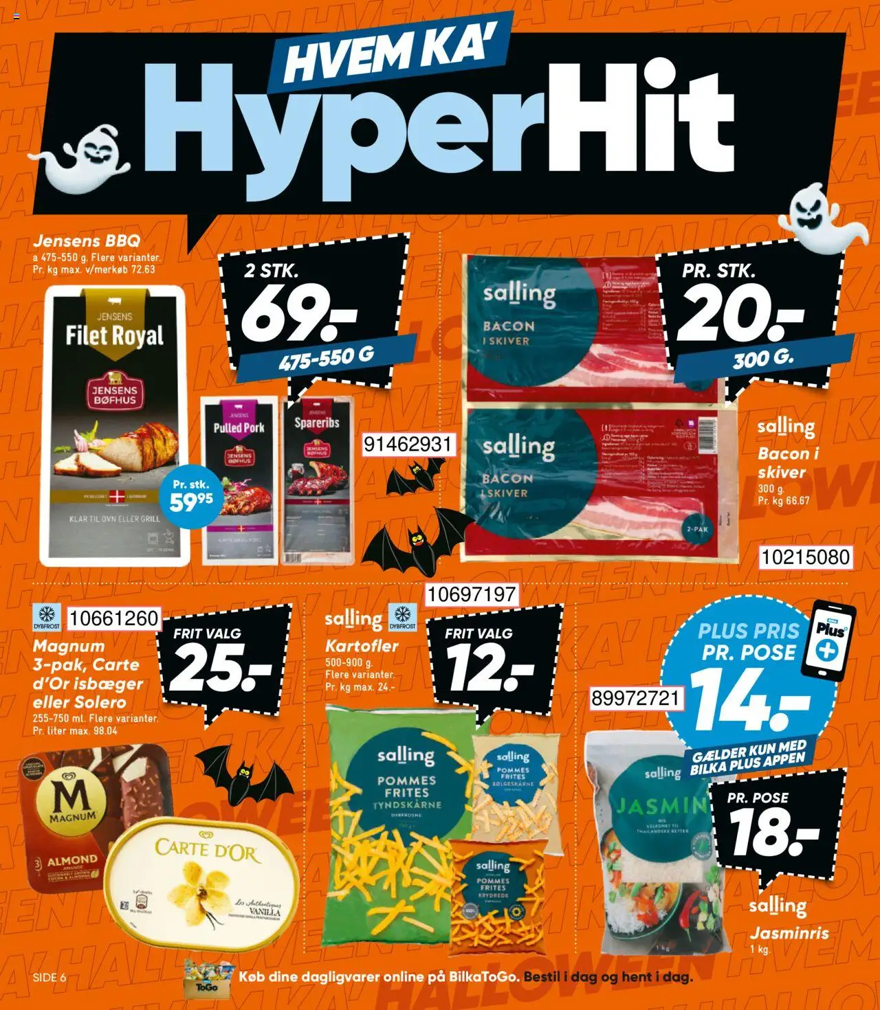 Bilka tilbudsavis – gyldig fra 10.10.2025 | Side: 6 | Produkter: Pommes frites, Spareribs, Bacon, Grill