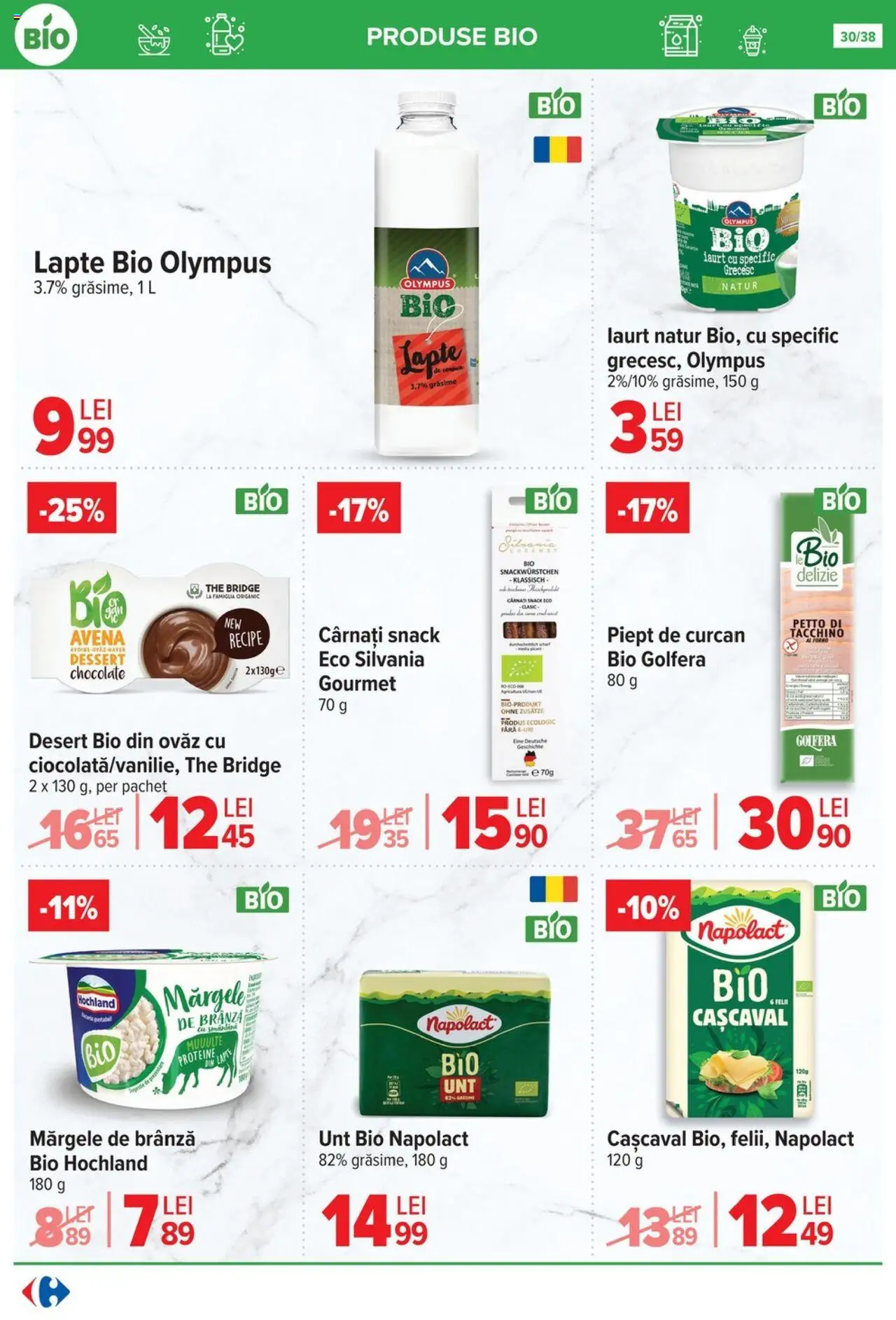 Noul catalog Carrefour – valabil de la 15.10.2025 | Pagină: 30 | Produse: Cașcaval, Brânză, Iaurt, Cârnați