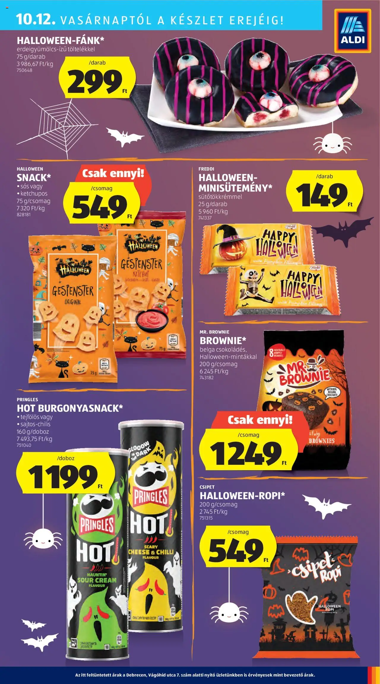 Aldi akciós ujság - amely érvényes a következő dátumtól: 09.10.2025 | Oldal: 35 | Termékek: Chips, Pringles, Brownie, Ropi