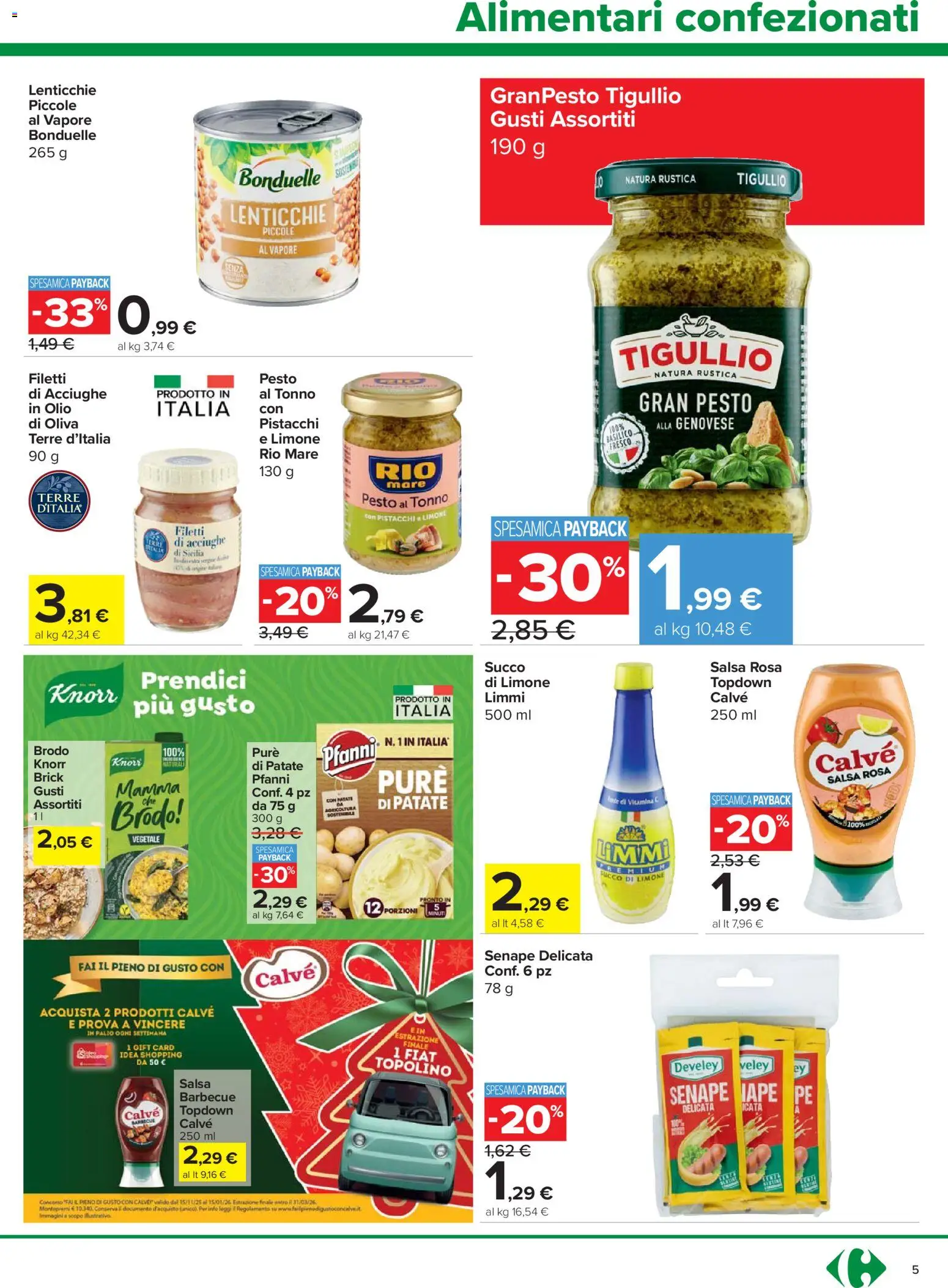 Volantino Carrefour del 27.12.2025 | Pagina: 5 | Prodotti: Patate, Olio, Pesto, Pistacchi