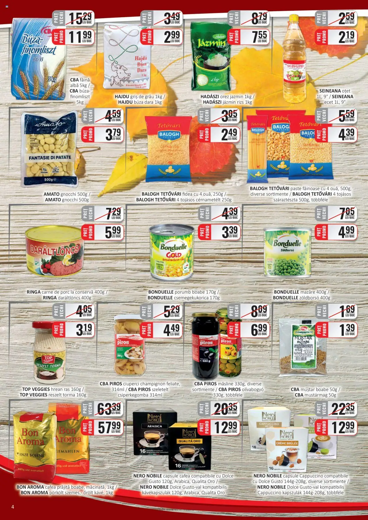 Noul catalog CBA – valabil de la 01.10.2025 | Pagină: 4 | Produse: Top, Oțet, Muștar, Paste