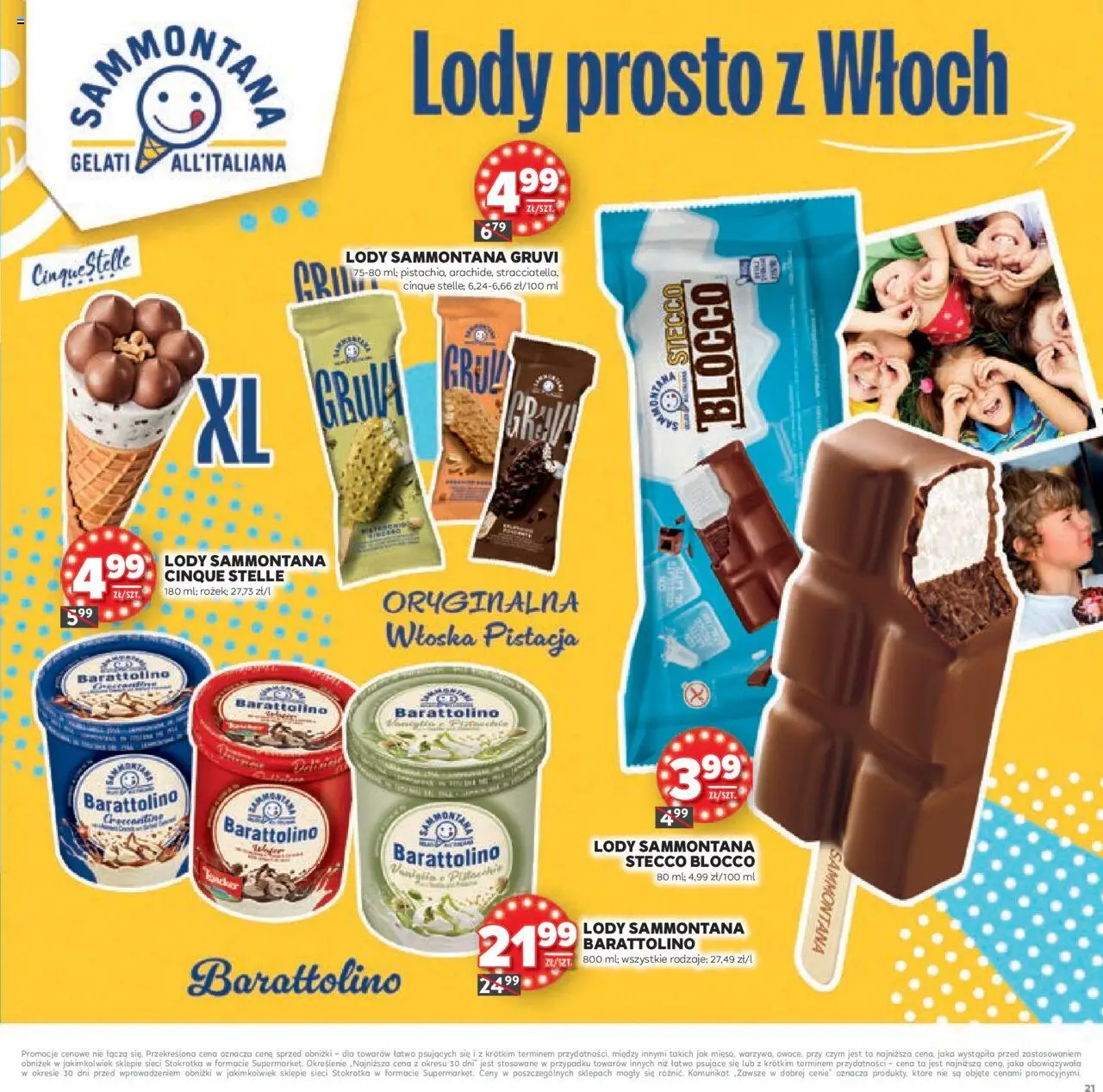 Stokrotka Gazetka - Urodziny od 11.09.2025 | Strona: 21 | Produkty: Stokrotka, Lody