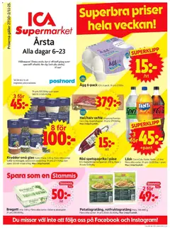 ICA Supermarket - Årsta - Förhandsvisning av reklamblad från butik ICA Supermarket aktuell från 27.10.2025