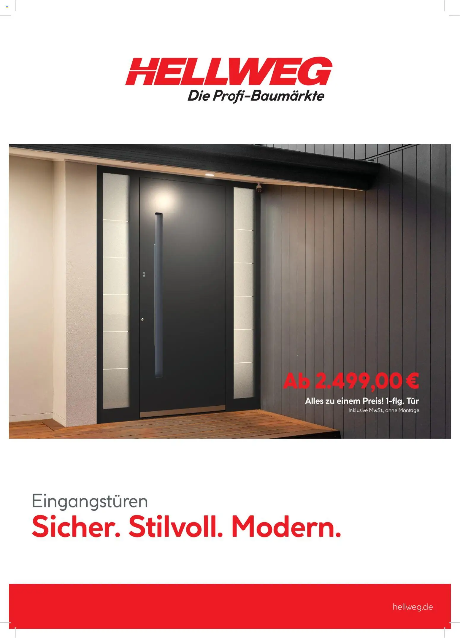 Hellweg Prinar Außentüren Katalog – gültig ab 05.12.2025 | Seite: 1 | Produkte: Tür