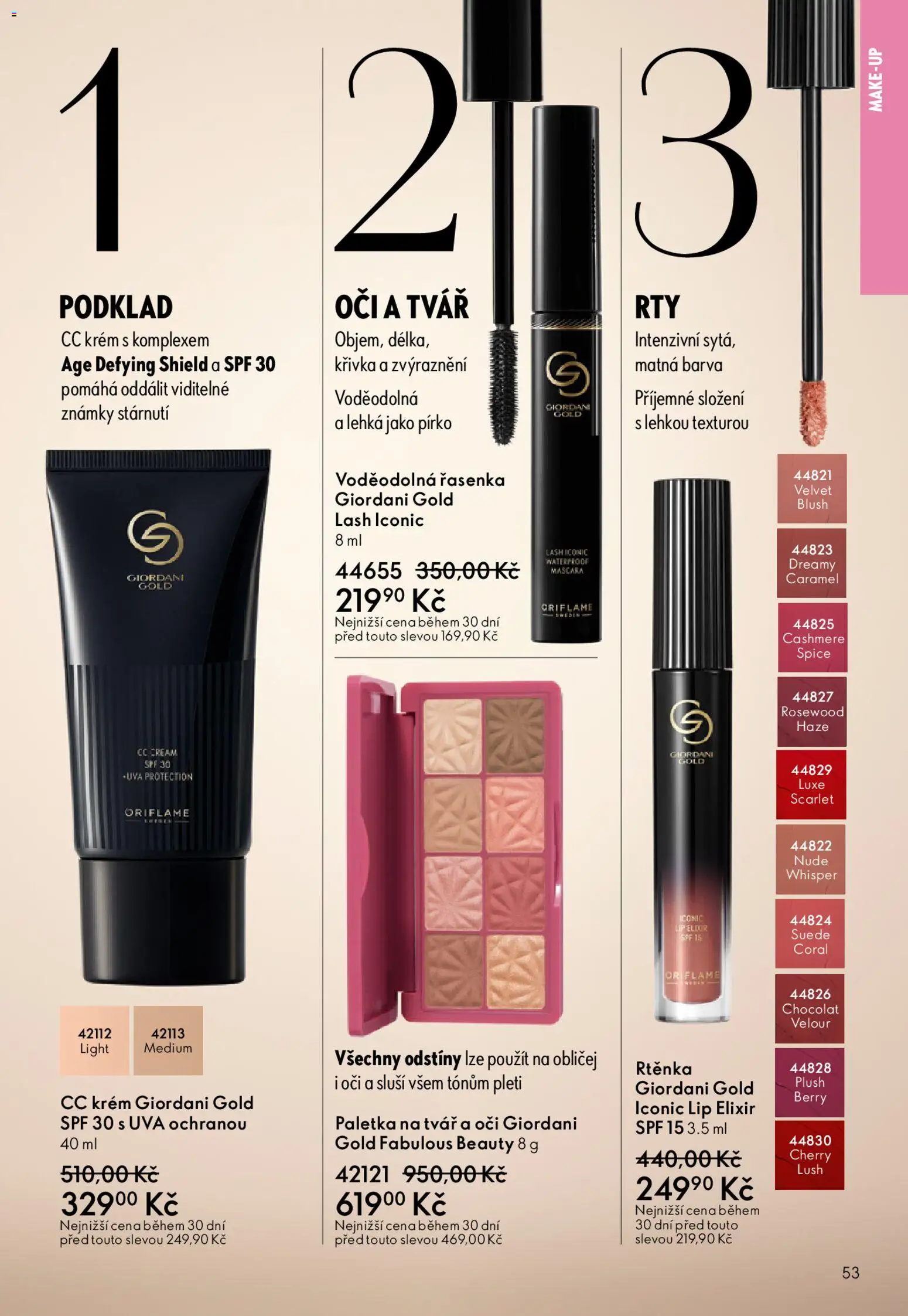 Oriflame katalog č. 06/2026 od 15.04.2026 | Strana: 53 | Produkty: Makeup, Známky, Velvet, Řasenka