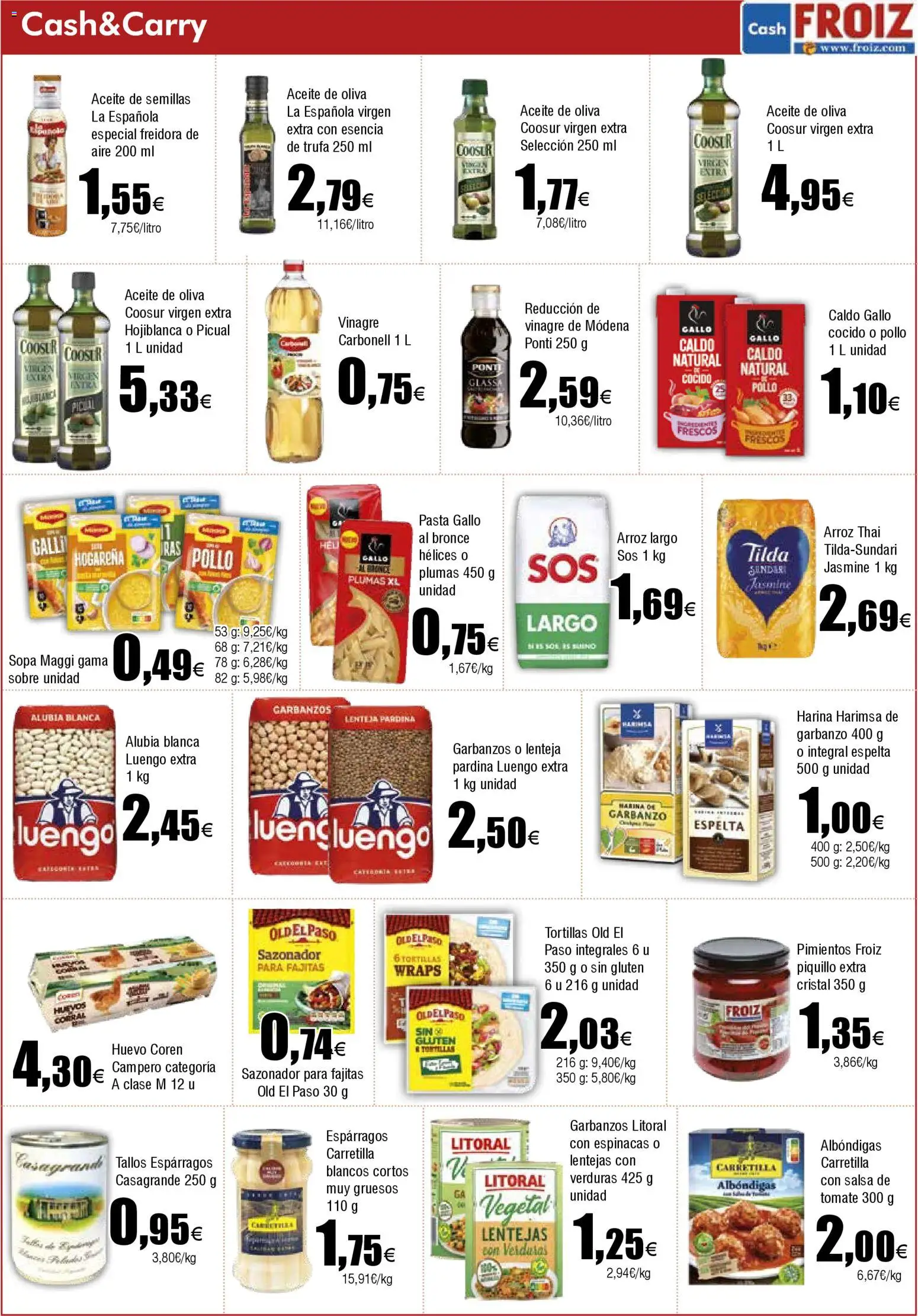 Froiz - Folleto Cash │ válido desde el 12.11.2025 | Página: 2 | Productos: Huevos, Aceite, Arroz, Νερό καρύδας