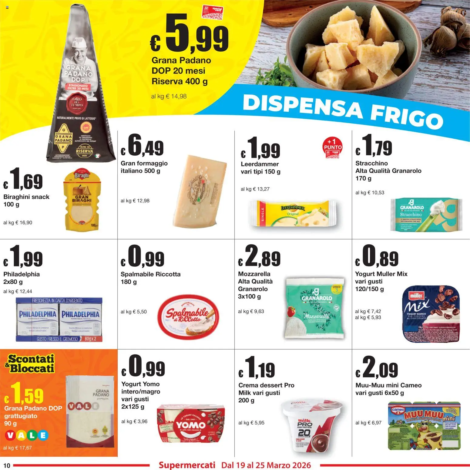 Volantino Sì con Te del 19.03.2026 | Pagina: 10 | Prodotti: Cioccolato, Pasta, Grana Padano, Stracchino