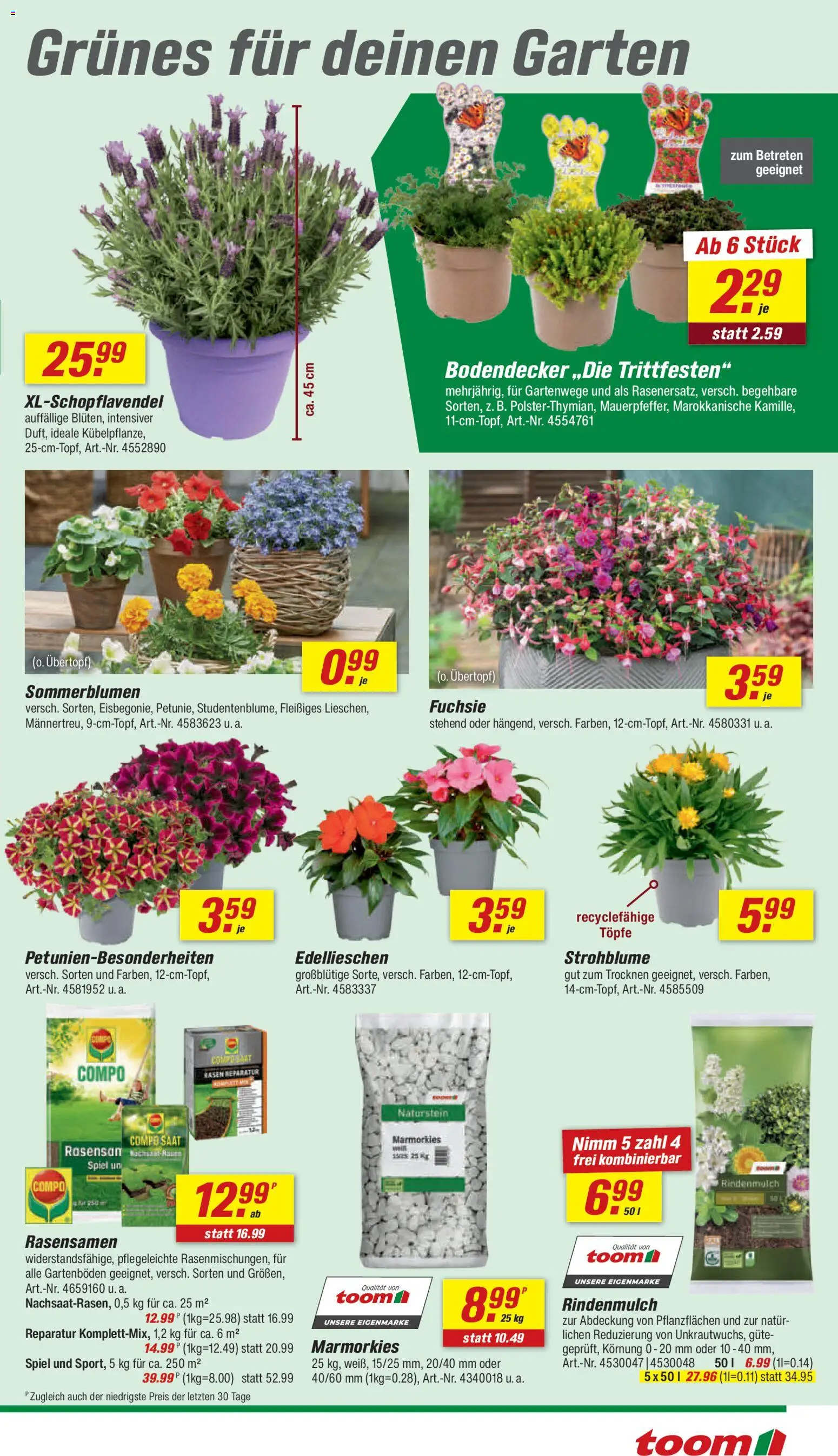 Toom Baumarkt Prospekt 	 – gültig ab 25.04.2026 | Seite: 3 | Produkte: Spiel, Rindenmulch, Wein