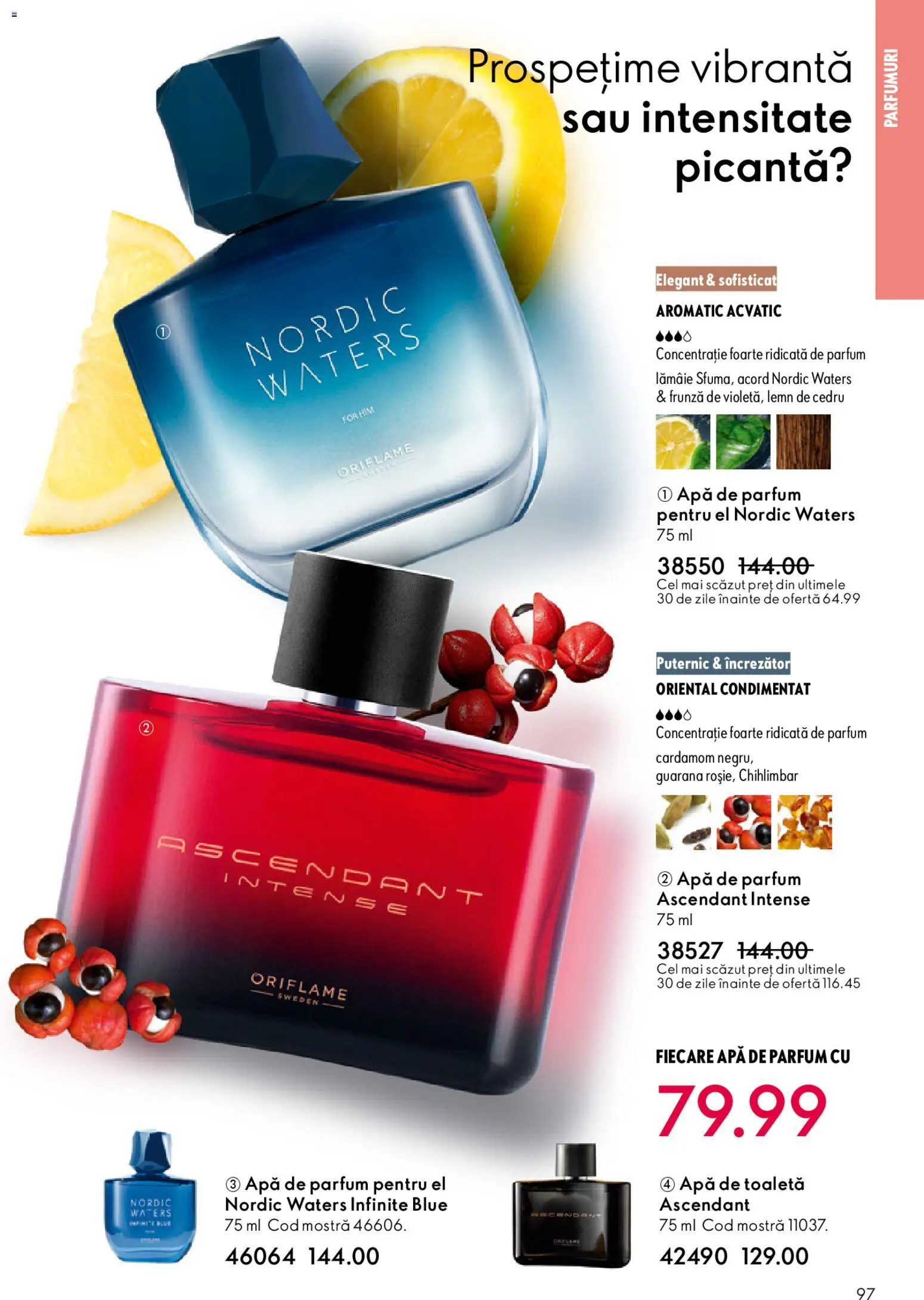 Noul catalog Oriflame – valabil de la 11.02.2026 | Pagină: 97 | Produse: Apă de parfum, Toaletă, Apă, Lămâie