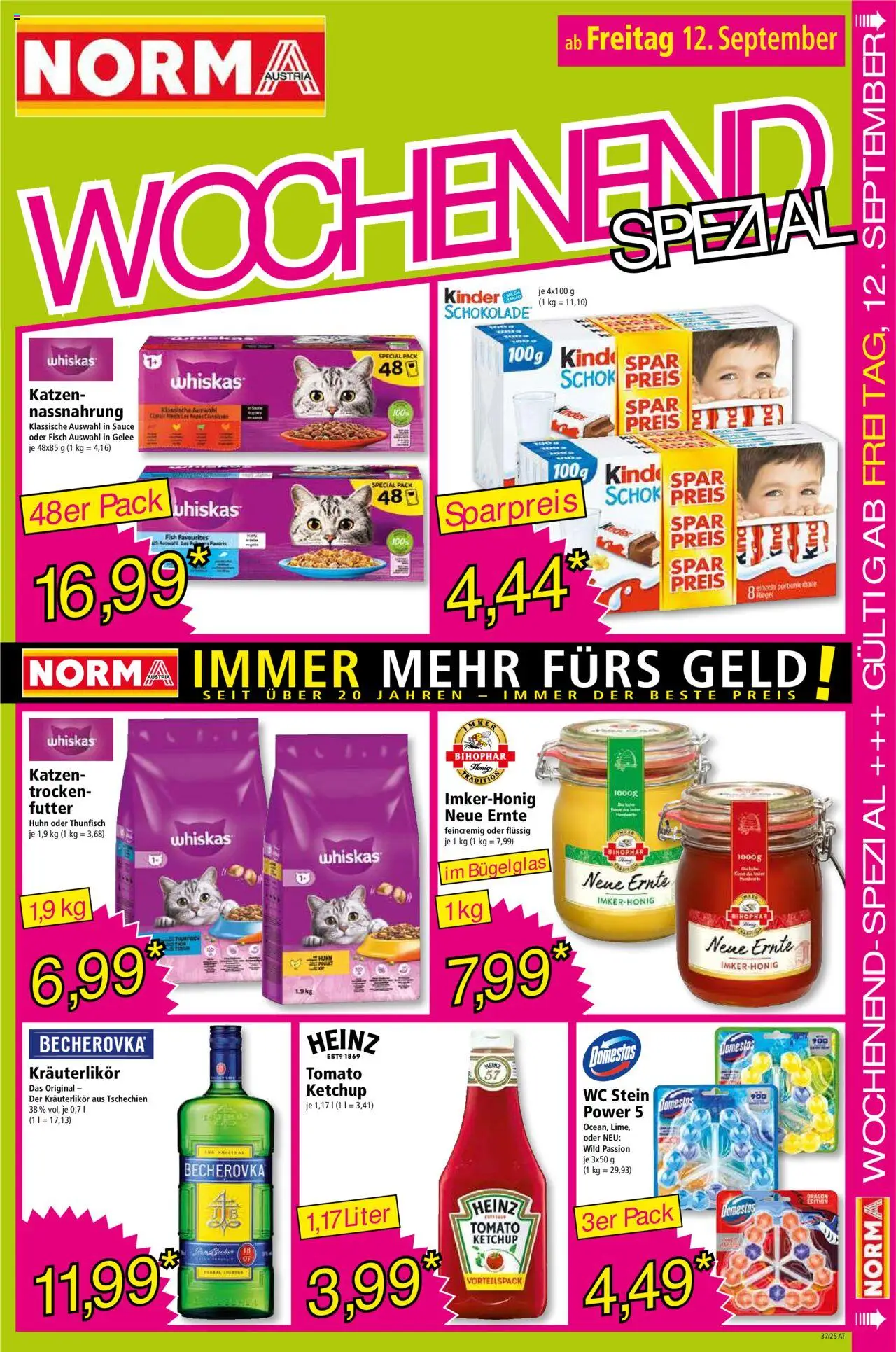 Norma Flugblatt gültig ab 08.09.2025 | Seite: 15 | Produkte: WC Stein, Ketchup, Fisch