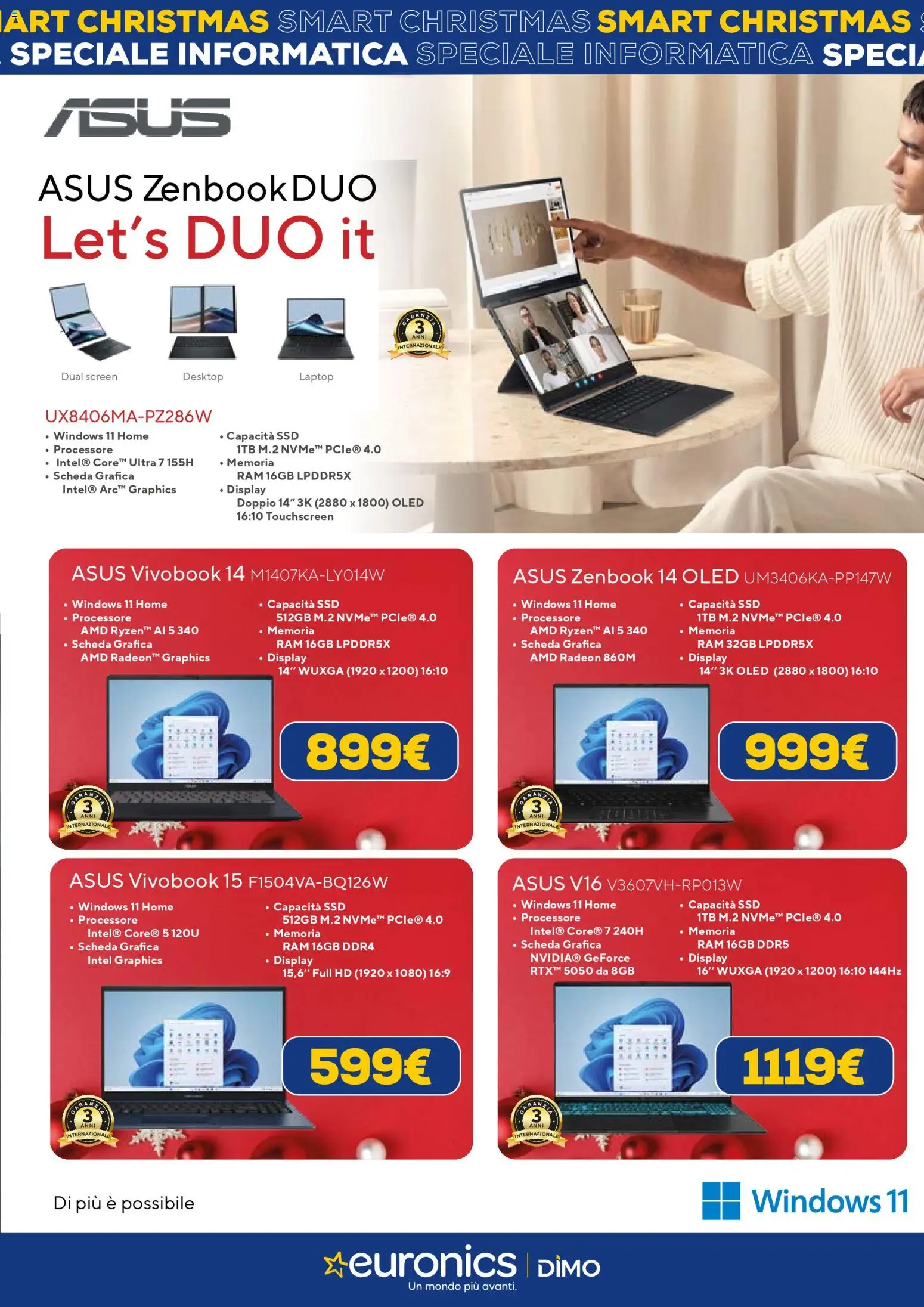 Volantino Euronics del 02.12.2025 | Pagina: 7 | Prodotti: Laptop