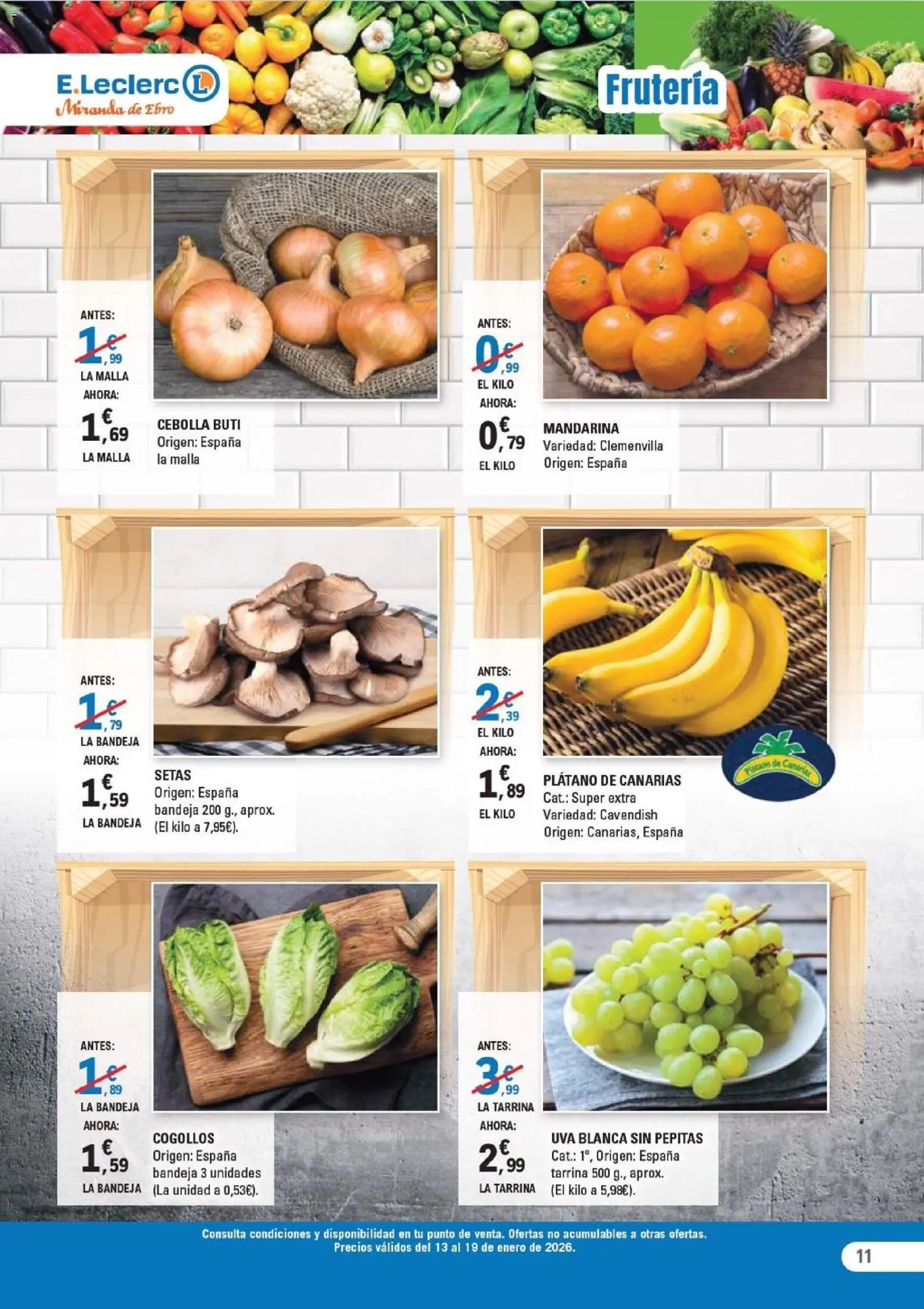 E.Leclerc folleto │ válido desde el 13.01.2026 | Página: 11 | Productos: Παγωμένο τσάι, Bandeja