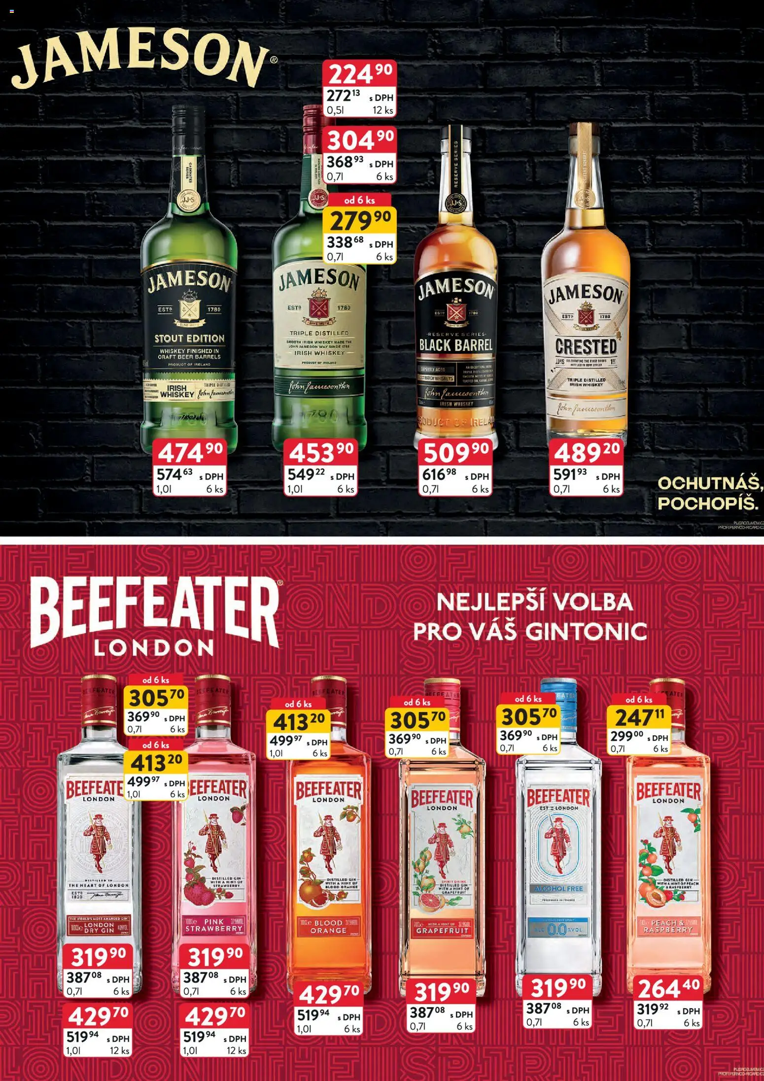 Astur & Qanto leták - Velkoobchod 03/2026 od 01.03.2026 | Strana: 29 | Produkty: Whiskey, Jameson, Beefeater, Dry gin