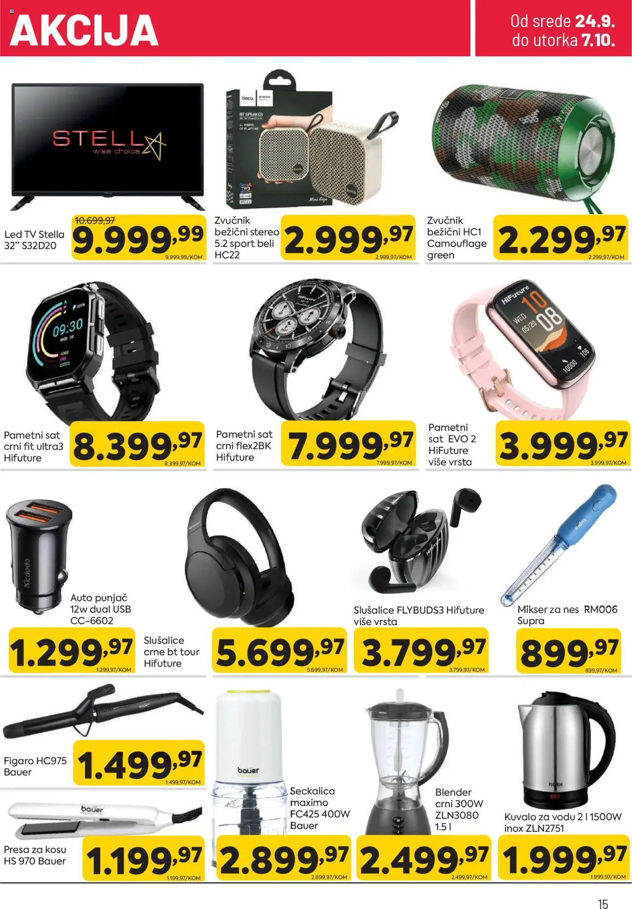 PerSu katalog - važi od 24.09.2025 | Strana: 15 | Proizvode: Pametni sat, Seckalica, Blender, Presa za kosu
