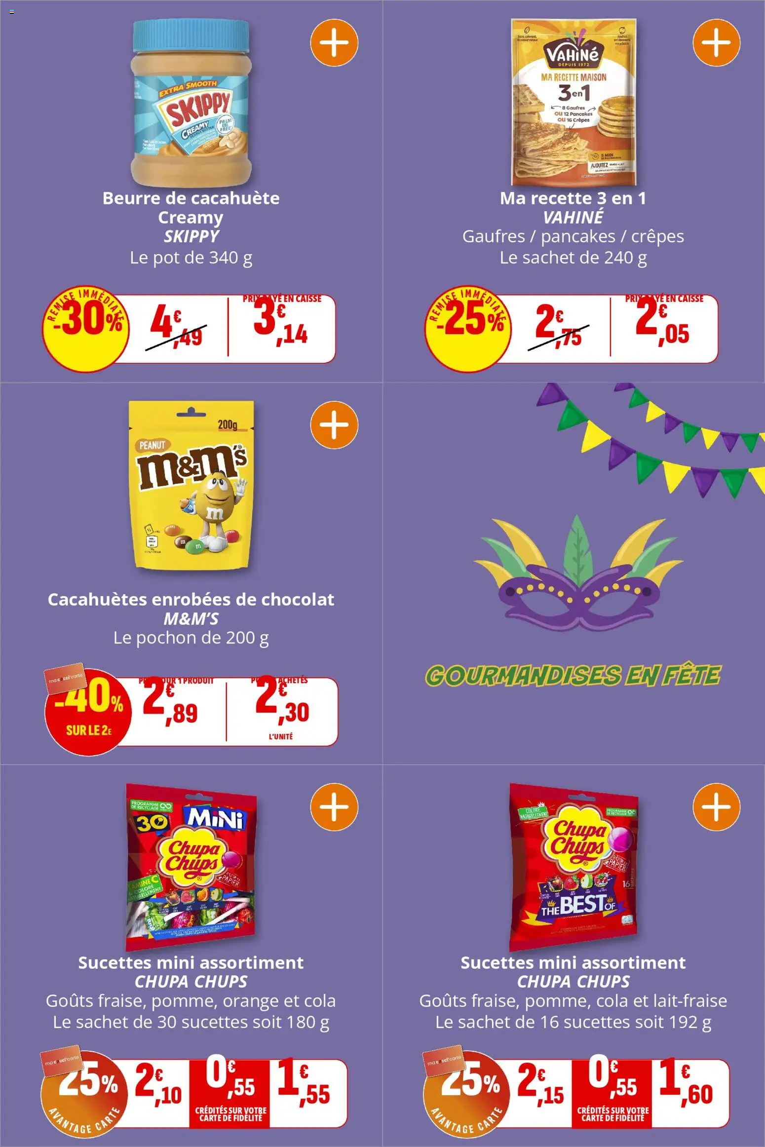 {H1} | Page: 29 | Produits: Beurre de cacahuète, Chocolat, Gaufres, Chips