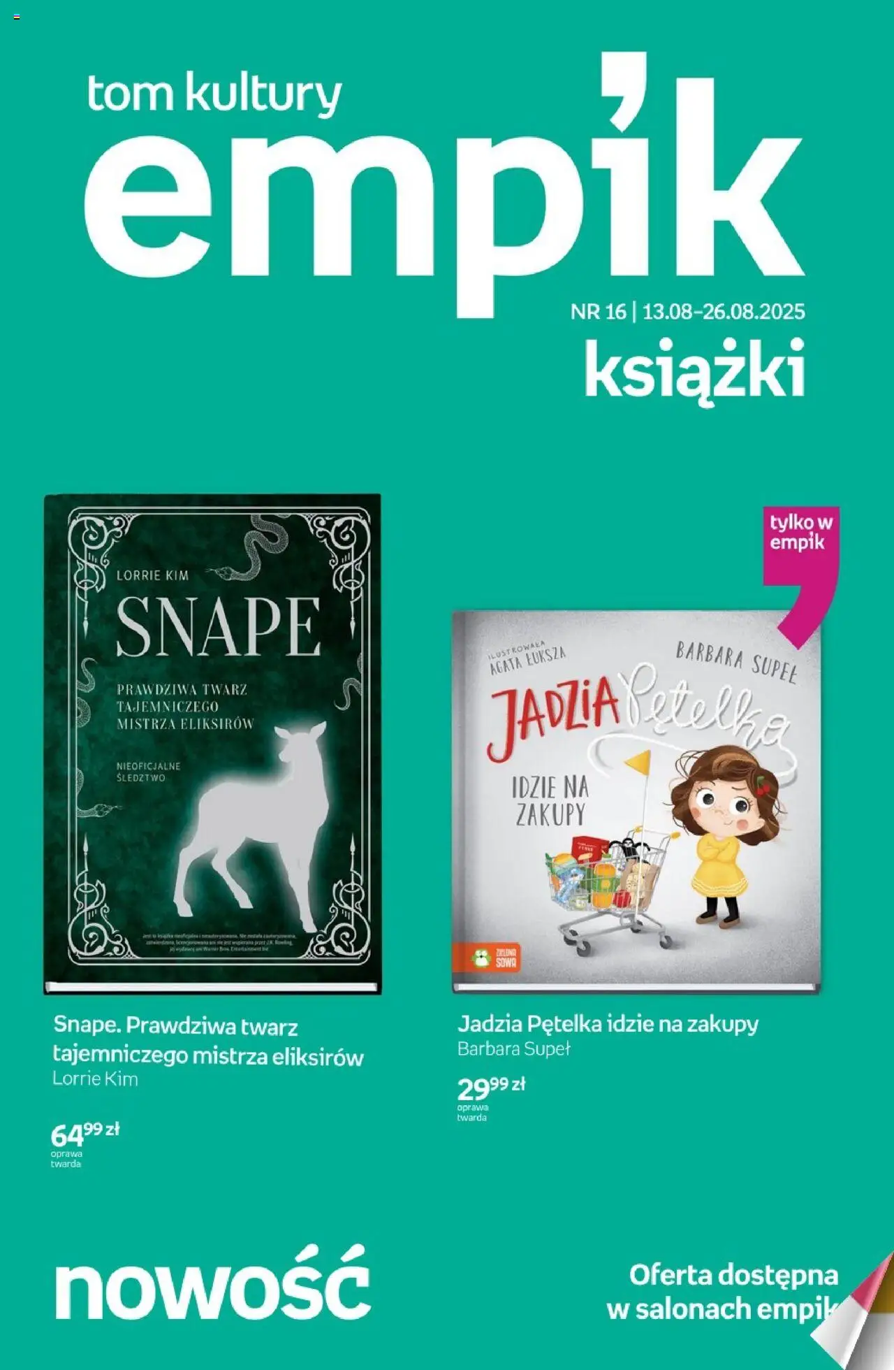 Empik promocje - Tom kultury Książki od 13.08.2025 | Strona: 1 | Produkty: Książki