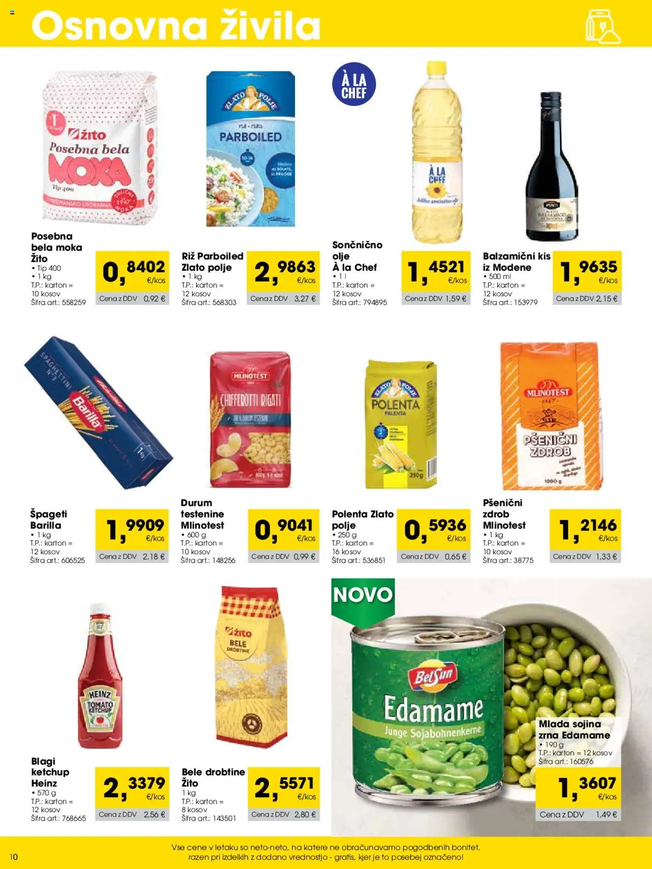 Tuš katalog cash & carry trgovec │ velja od 01.08.2025 | Stran: 10 | Izdelki: Zdrob, Polenta, Spageti, Testenine