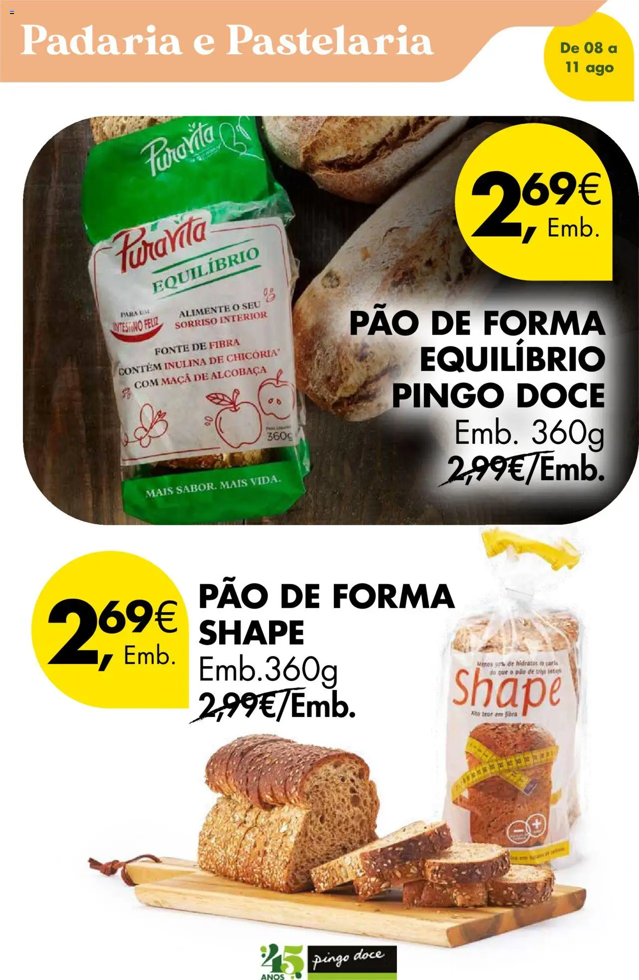 Pingo Doce Poupe este Fim de Semana │ válido de 08.08.2025 | Página: 8 | Produtos: Pão de forma, Padaria, Pão, Maça
