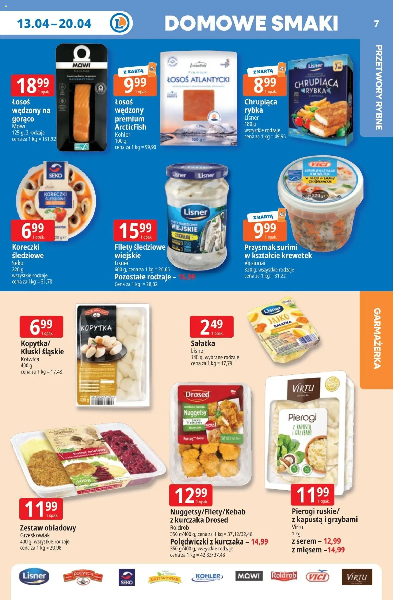 E.Leclerc gazetka - Elbląg od 13.04.2026 | Strona: 7 | Produkty: Kapusta, Karta, Łosoś, Zestaw obiadowy