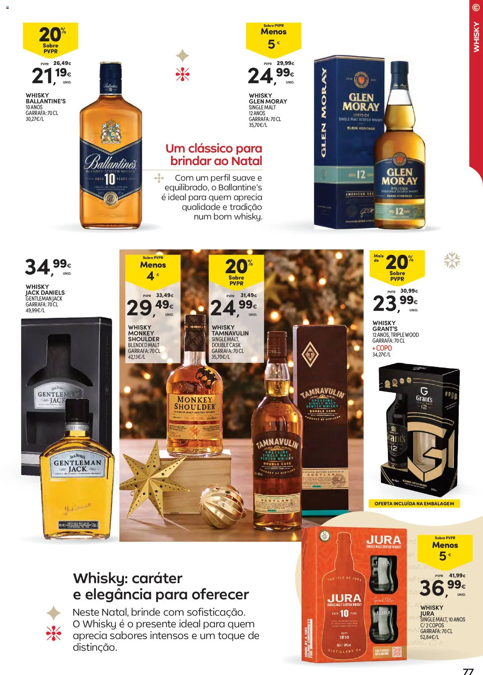Continente - Natal │ válido de 11.11.2025 | Página: 77 | Produtos: Copos, Whisky