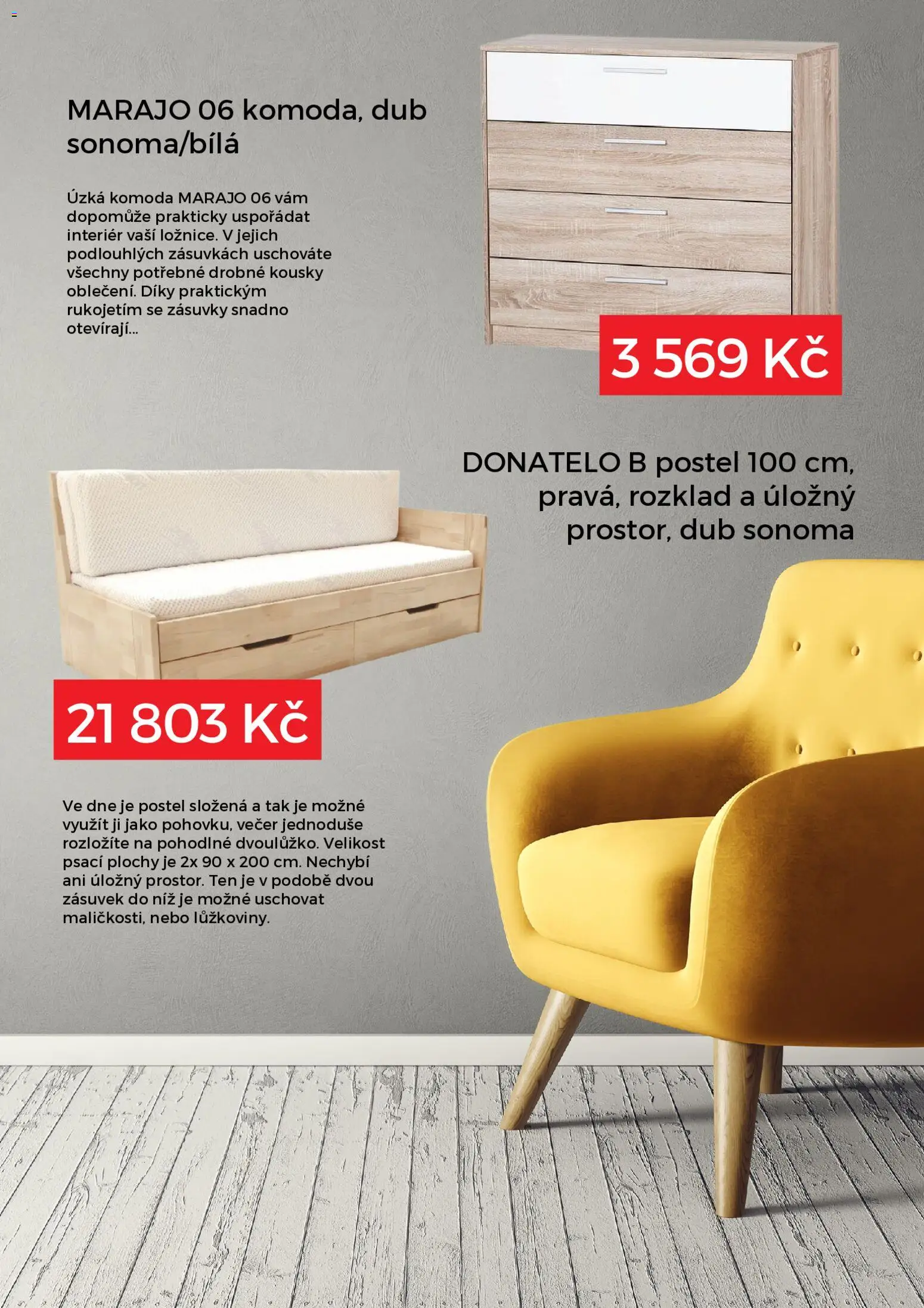 ORFA nábytek Black Friday od 24.11.2025 | Strana: 5 | Produkty: Postel, Komoda