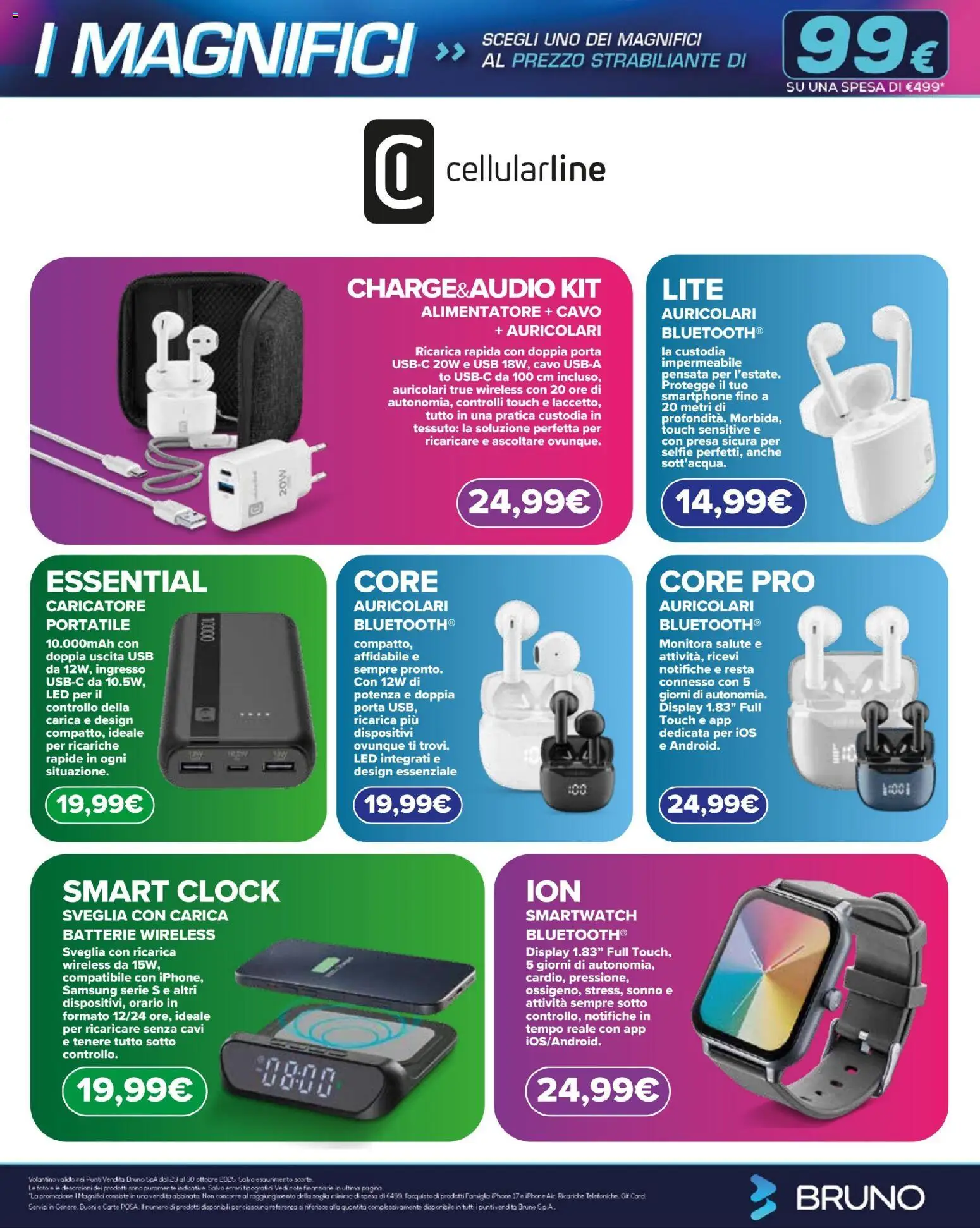 Volantino BRUNO del 23.10.2025 | Pagina: 12 | Prodotti: Iphone, Sveglia, Smartwatch, Samsung