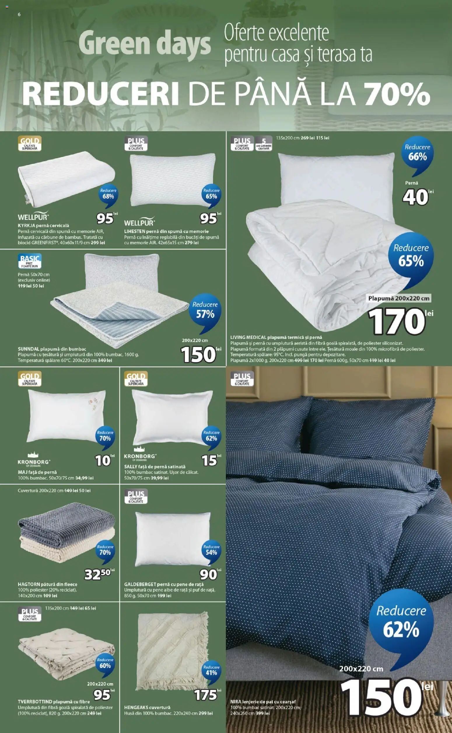 Noul catalog JYSK – valabil de la 16.04.2026 | Pagină: 6 | Produse: Memorie, Pungă, Cuvertură, Pătură