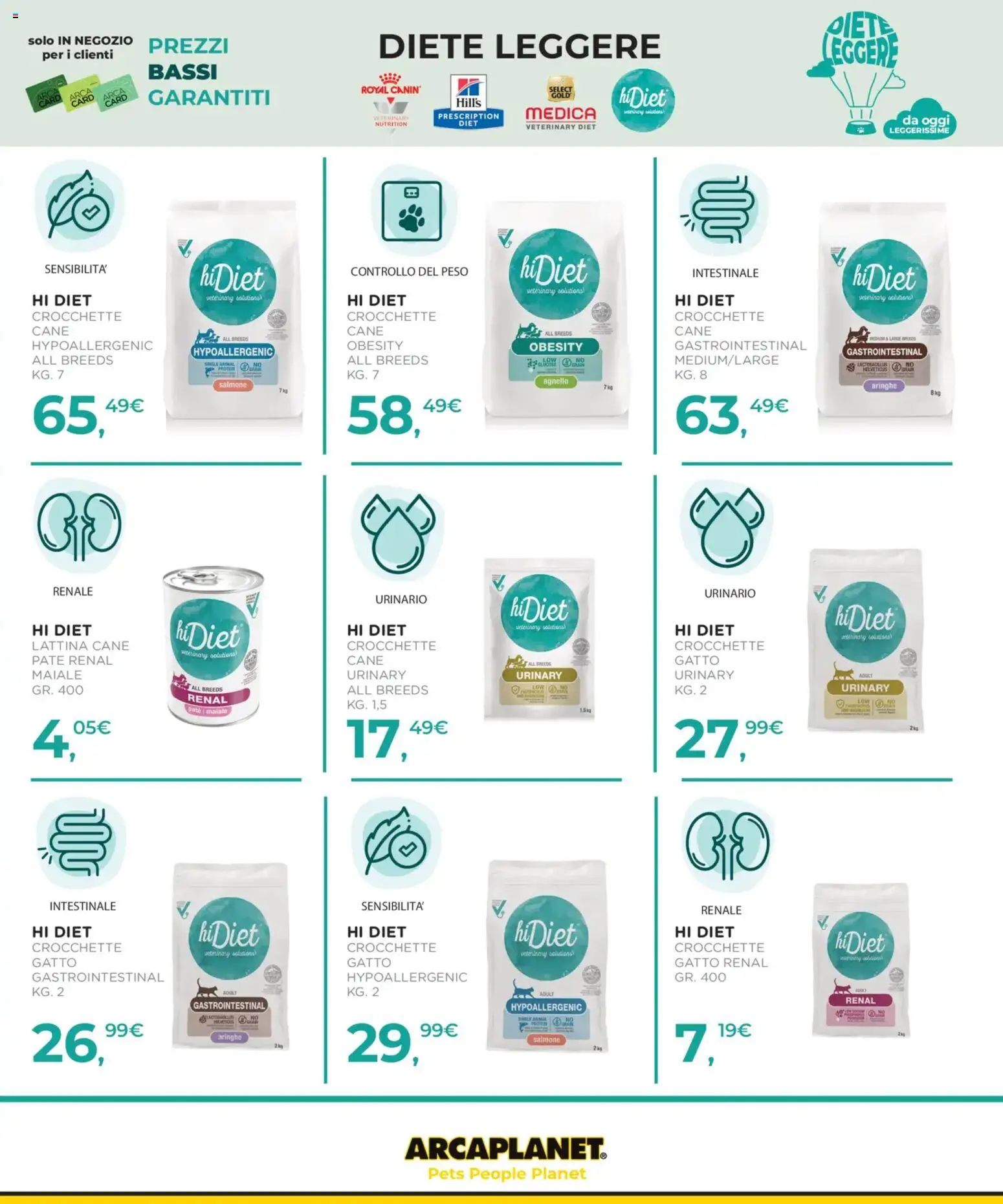 Volantino Arcaplanet del 09.04.2026 | Pagina: 43 | Prodotti: Paté, Salmone, Crocchette gatto, Agnello