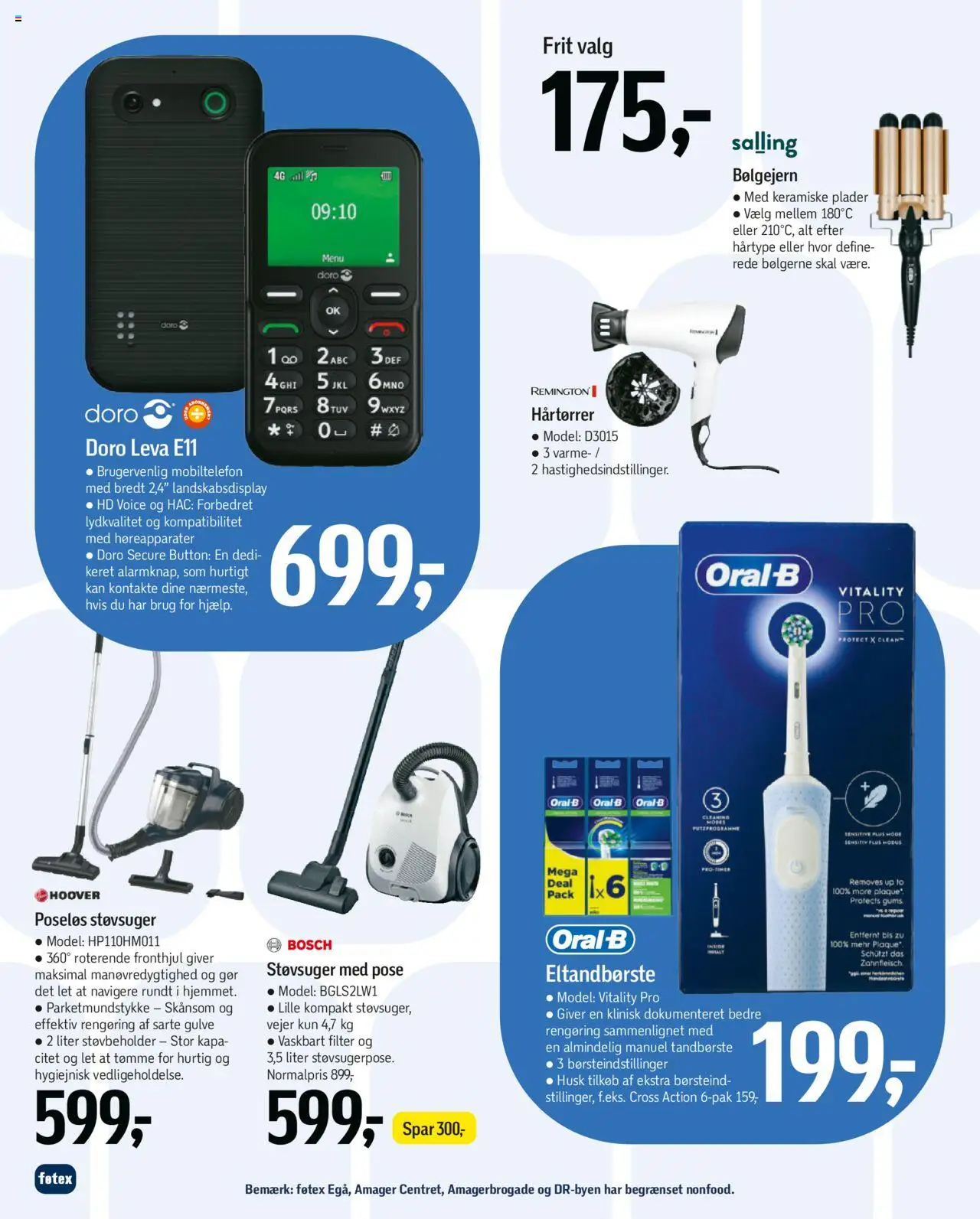 Føtex tilbudsavis – gyldig fra 10.10.2025 | Side: 68 | Produkter: Tandbørste, Eltandbørste, Støvsuger, Hårtørrer