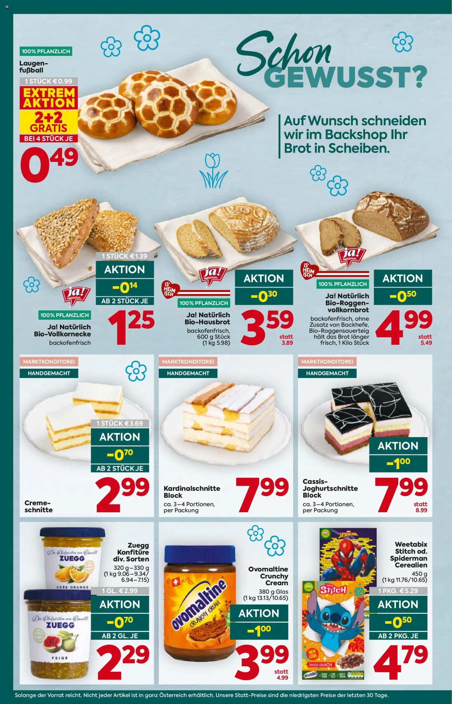 Billa Plus Flugblatt gültig ab 26.02.2026 | Seite: 10 | Produkte: Creme, Brot