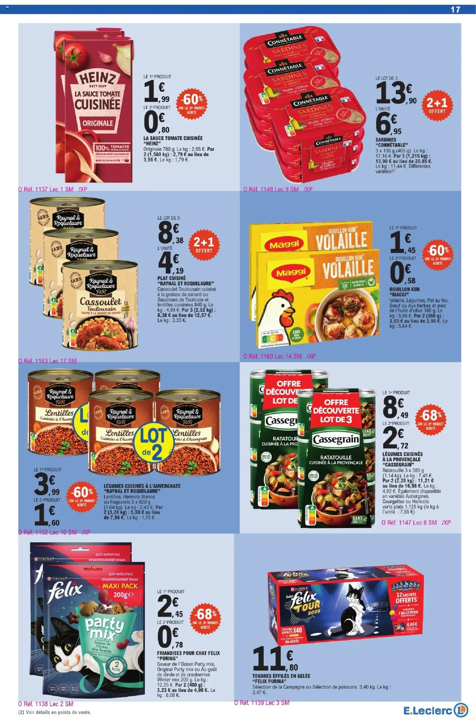 {H1} | Page: 17 | Produits: Graisse de canard, Huile D'olive, Haricots verts, Huile