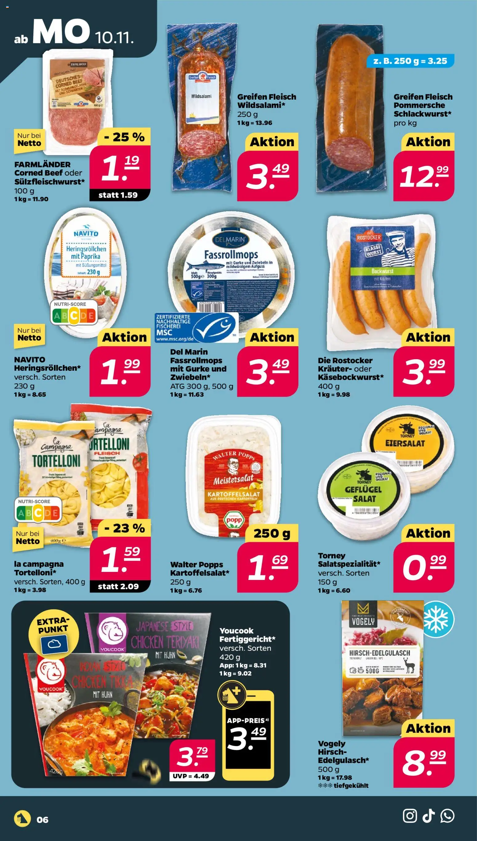 Netto Prospekt 	 – gültig ab 10.11.2025 | Seite: 6 | Produkte: Youcook, Kartoffeln, Zwiebeln, Fleisch